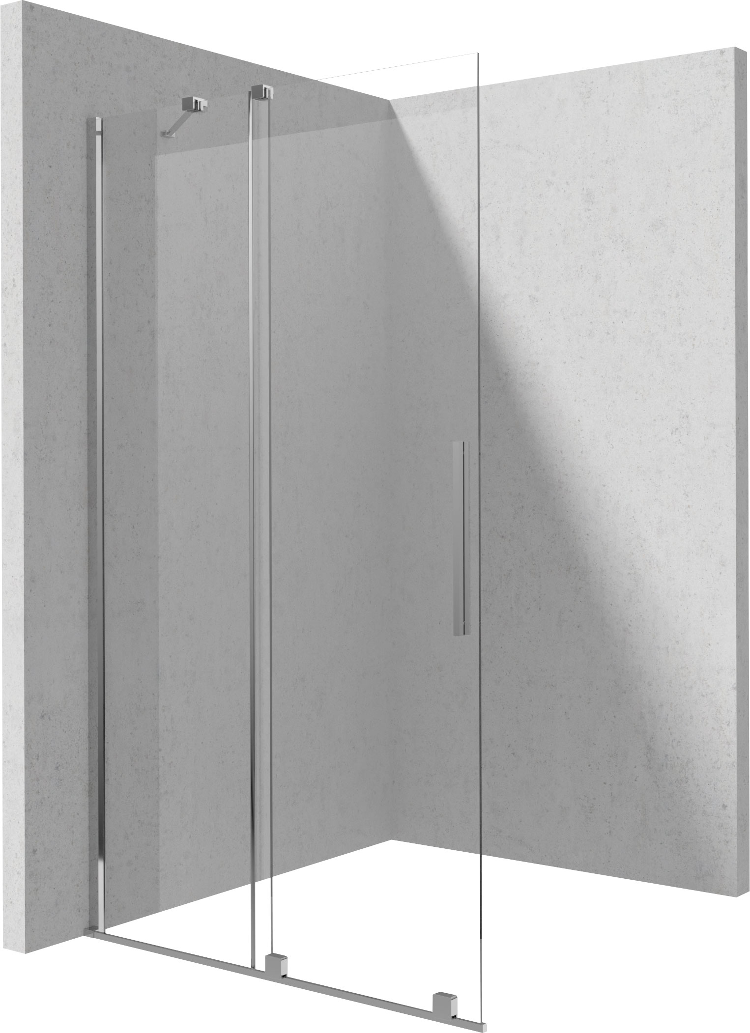 Deante Prizma inloopdouchewand 140 cm chroom glans/helder glas KTJ_034R