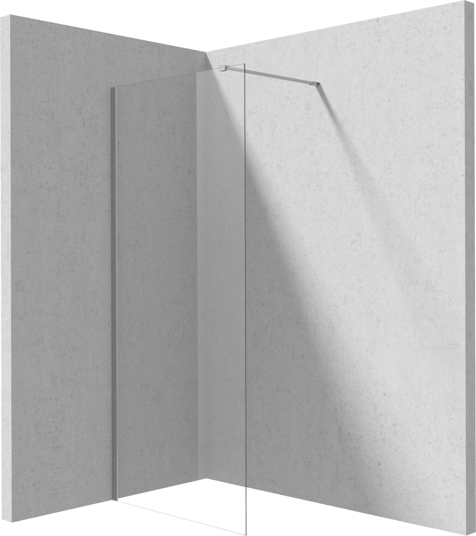 Deante Prizma inloopdouchewand 100 cm geborsteld/helder glas KTJ_F30P