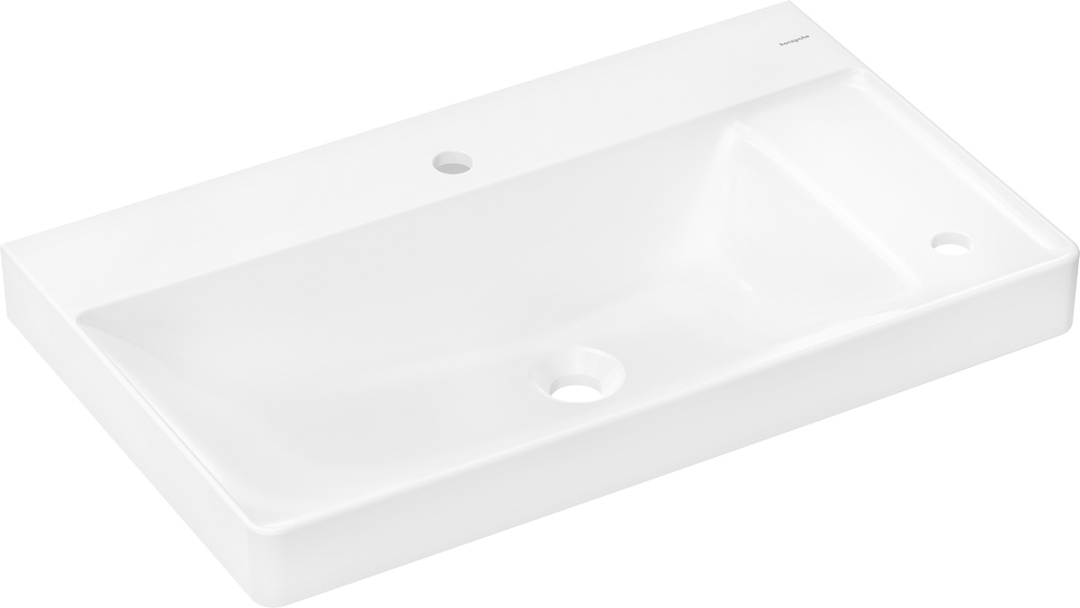 Hansgrohe Xelu Q wastafel 80x48 cm rechthoekig klassiek-meubel wit glans 60319450