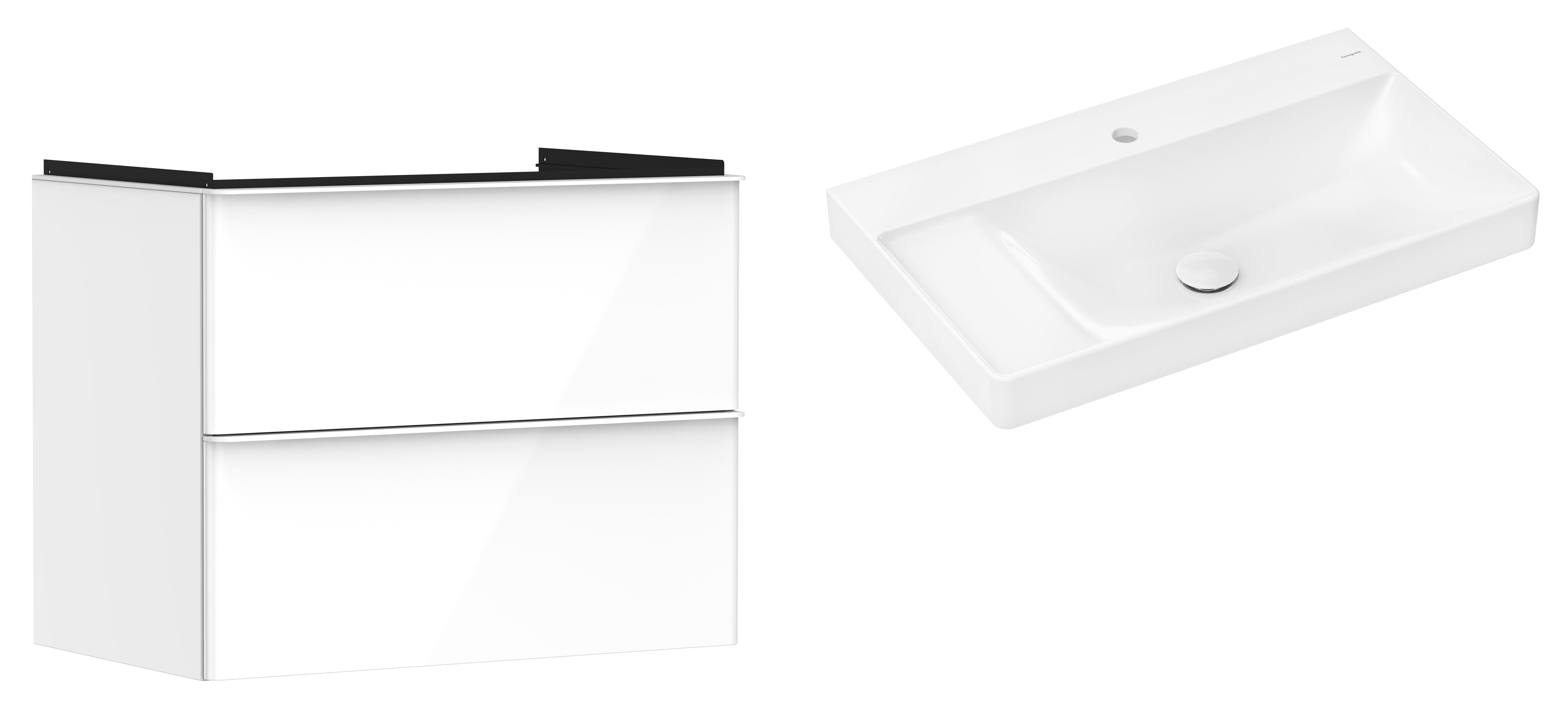 Set kast Hansgrohe Xelu Q 54027700, wastafel Hansgrohe Xelu Q 61030450