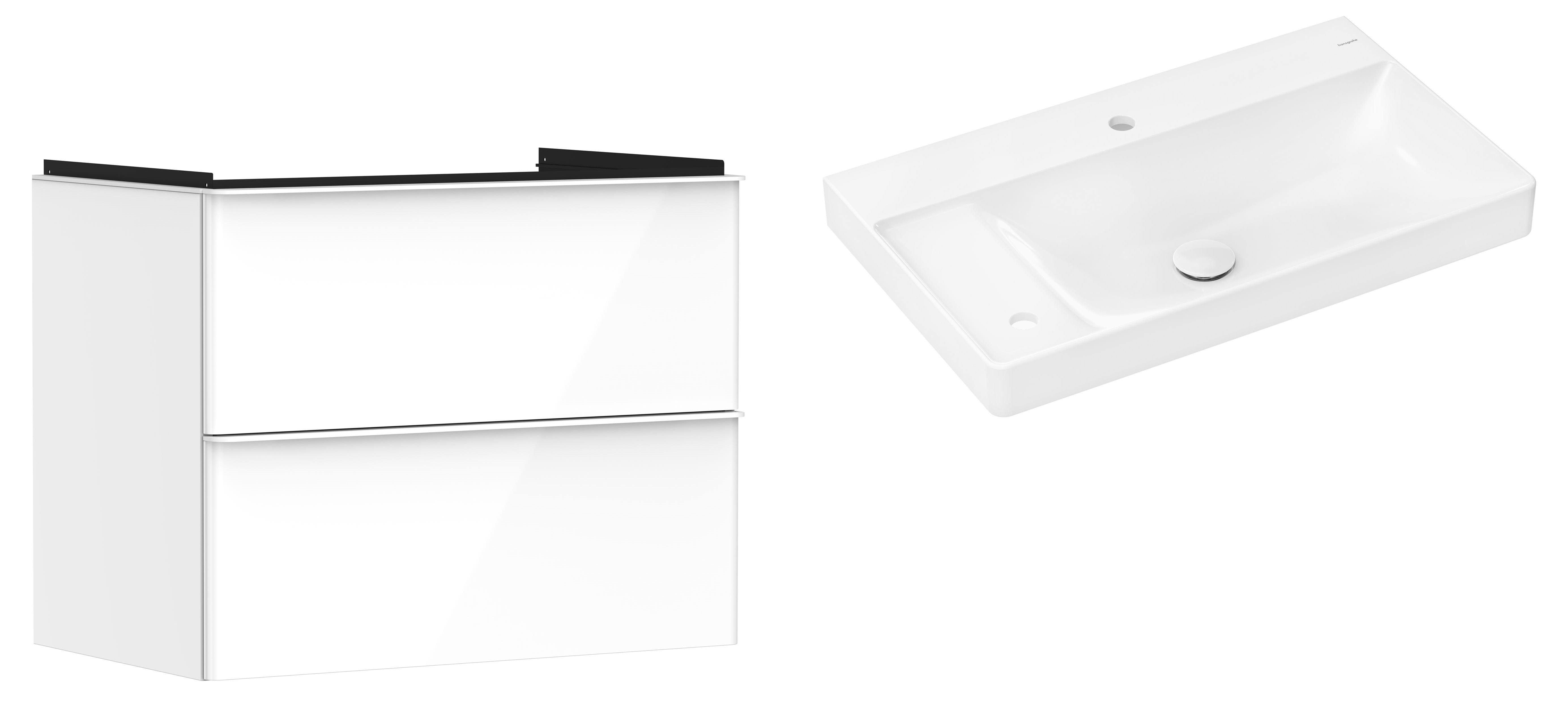 Set kast Hansgrohe Xelu Q 54027700, wastafel Hansgrohe Xelu Q 61031450