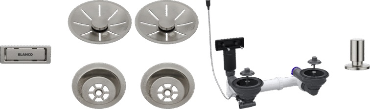Blanco overloop- en uitstroomarmaturen 207445