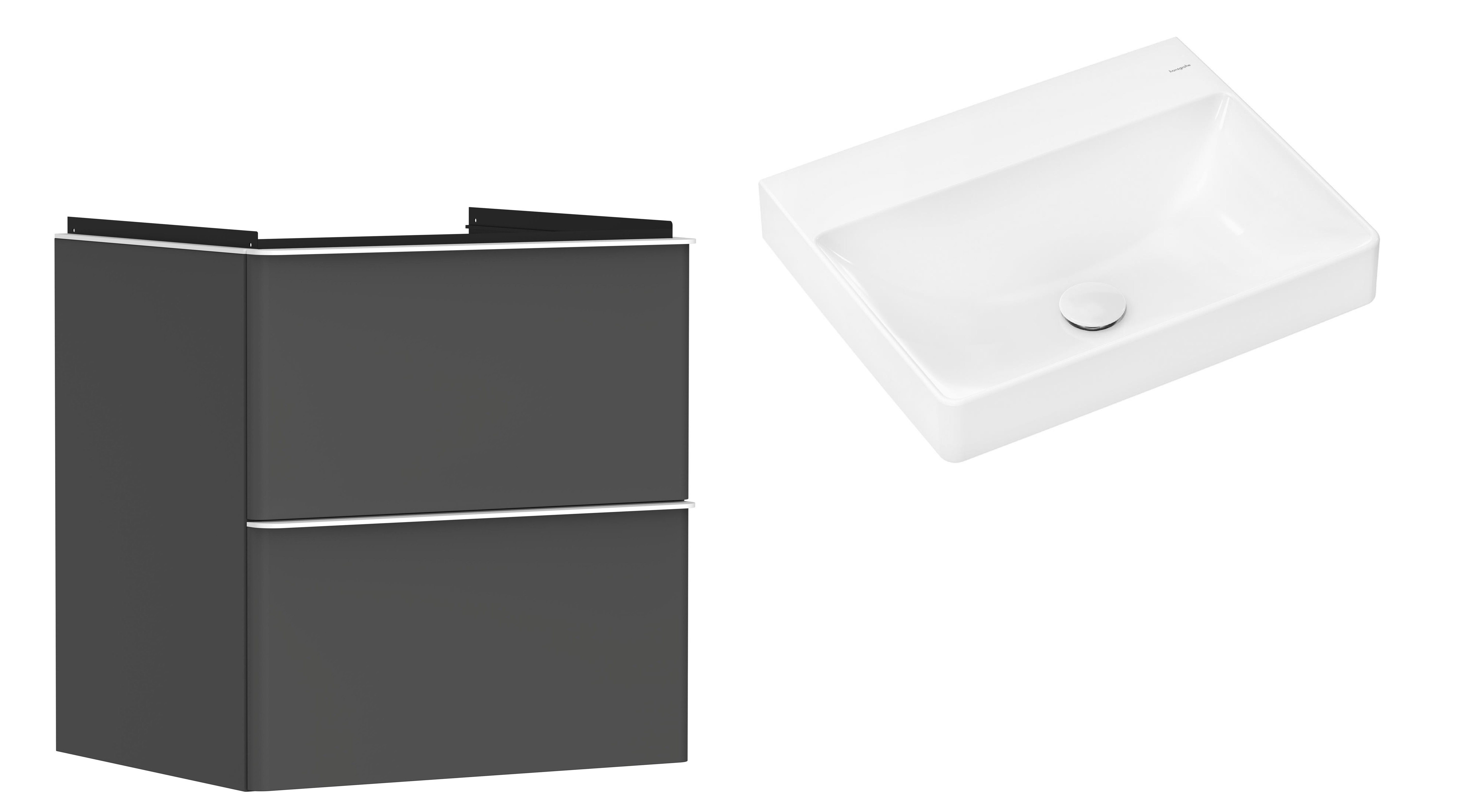 Set kast Hansgrohe Xelu Q 54024700, wastafel Hansgrohe Xelu Q 61017450