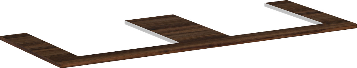 Hansgrohe Xelu Q badkamerblad op kast 136x55 cm noot 54099630