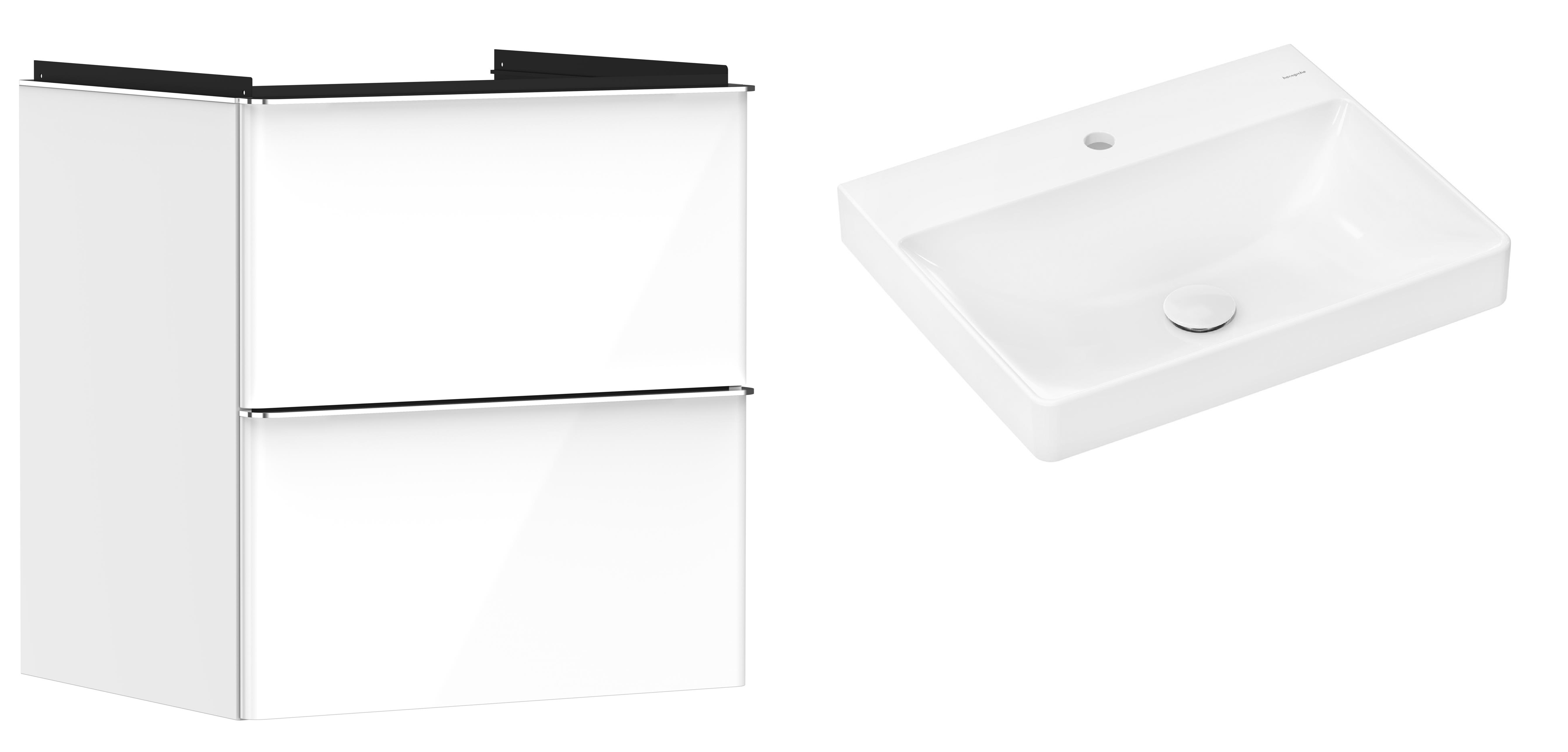 Set kast Hansgrohe Xelu Q 54023000, wastafel Hansgrohe Xelu Q 61016450