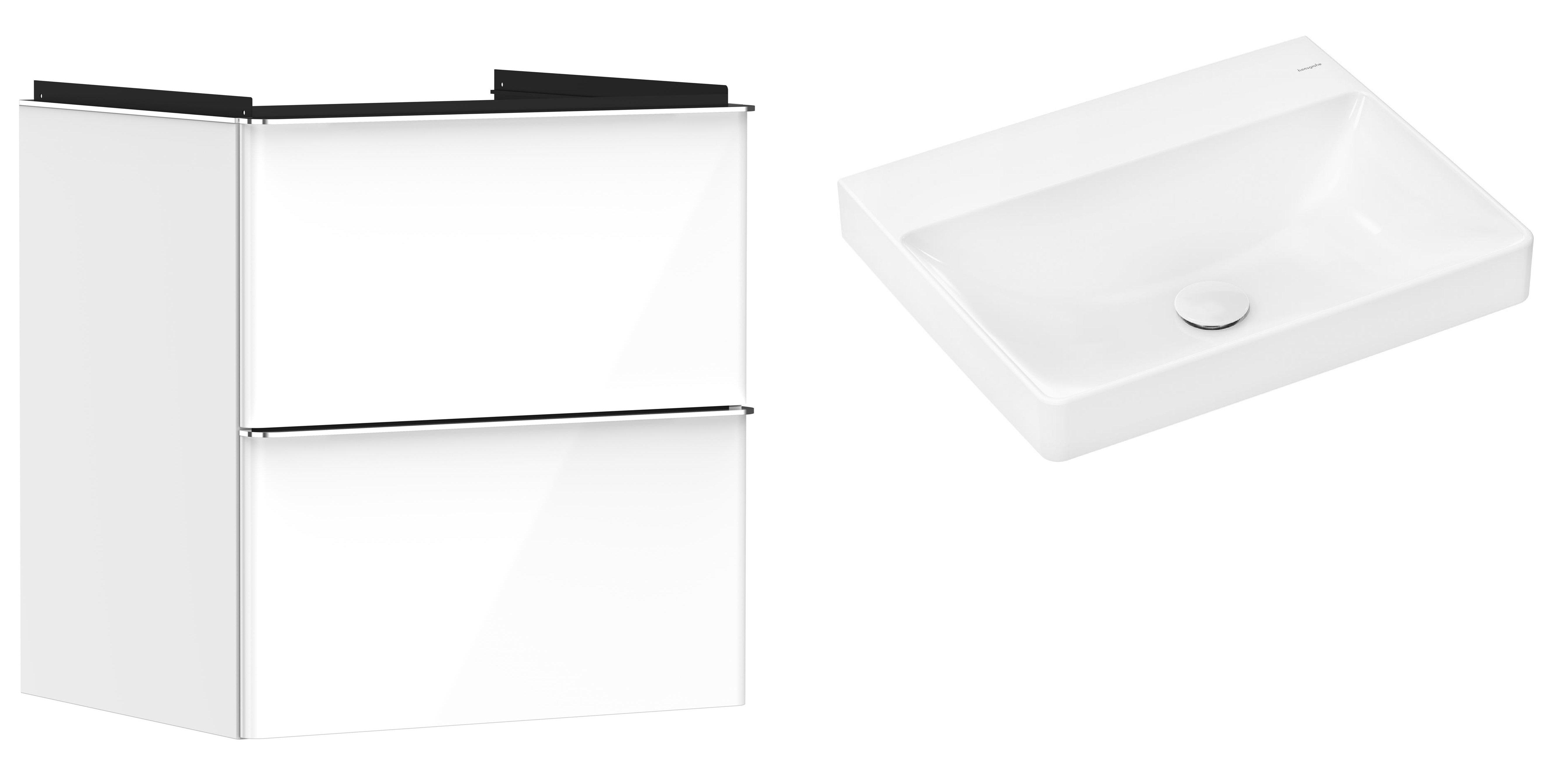 Set kast Hansgrohe Xelu Q 54023000, wastafel Hansgrohe Xelu Q 61017450
