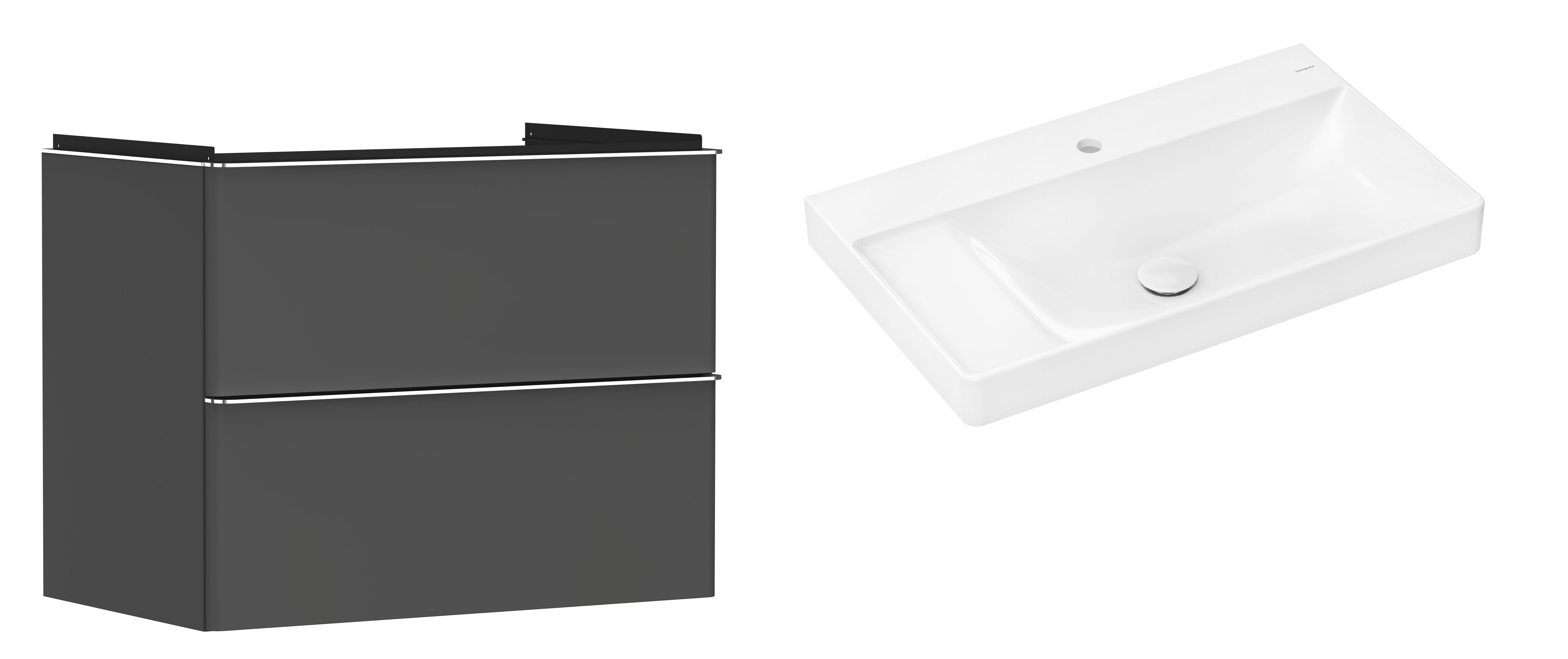 Set kast Hansgrohe Xelu Q 54028000, wastafel Hansgrohe Xelu Q 61030450