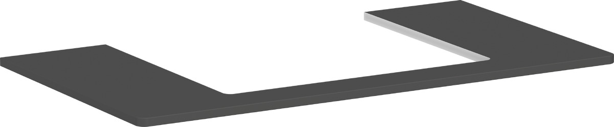 Hansgrohe Xelu Q badkamerblad op kast 98x55 cm grijs 54110910