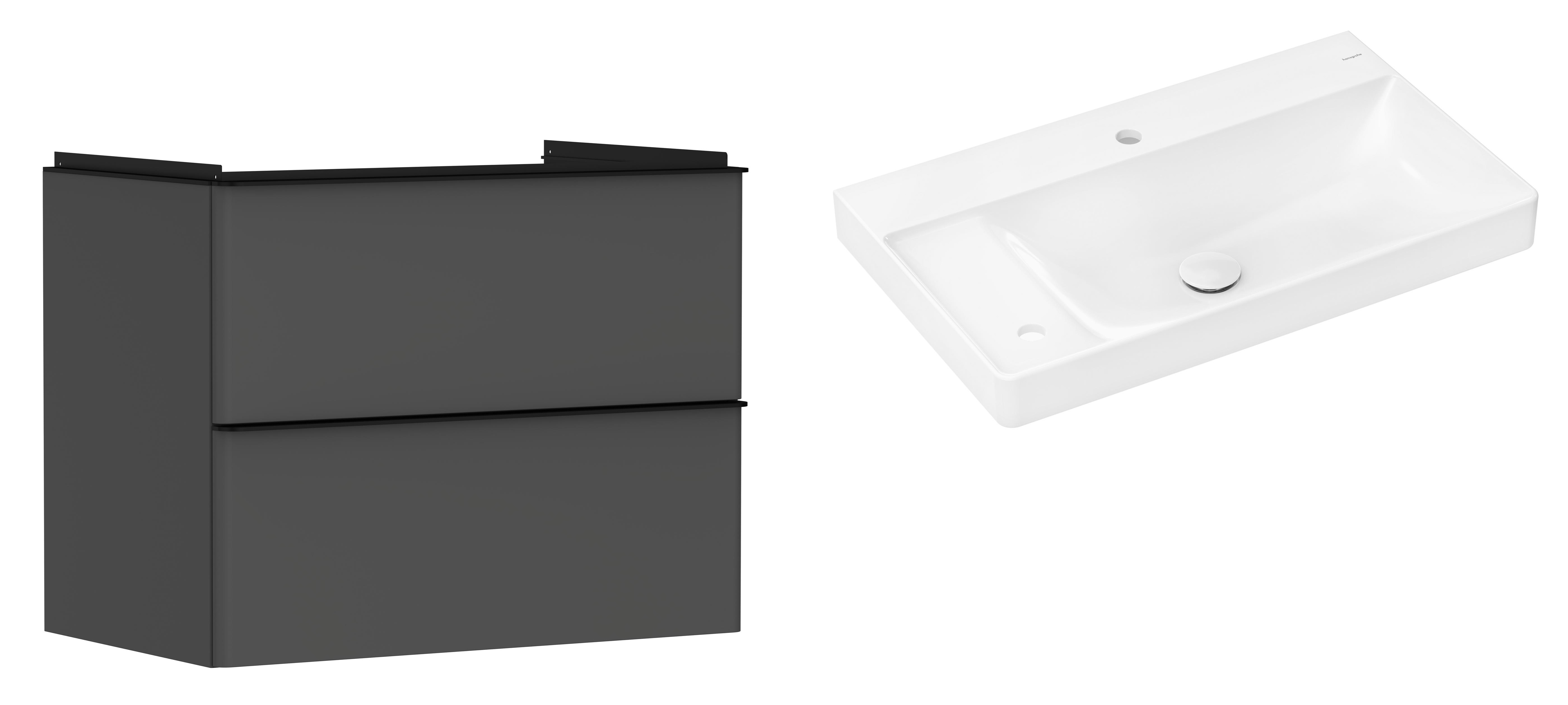 Set kast Hansgrohe Xelu Q 54028670, wastafel Hansgrohe Xelu Q 61031450