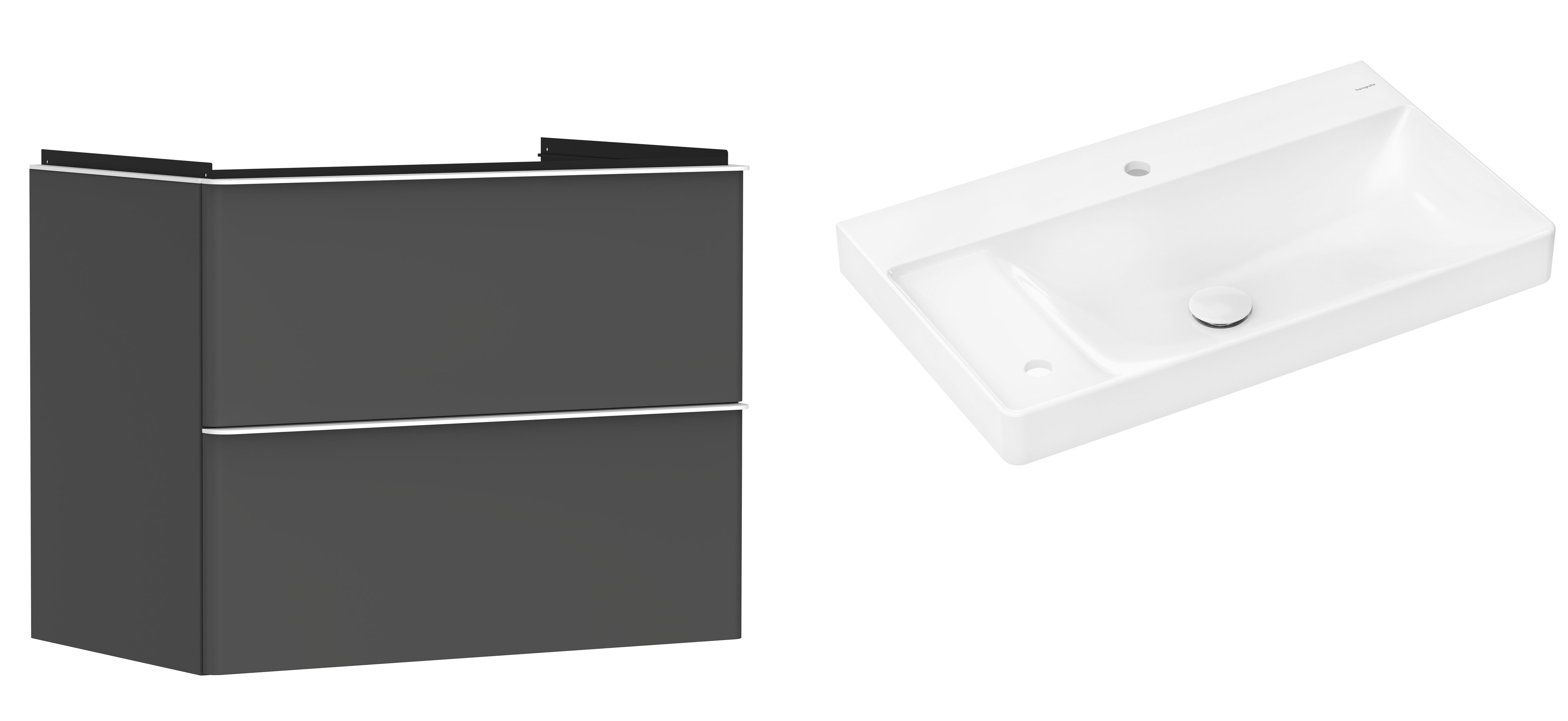 Set kast Hansgrohe Xelu Q 54028700, wastafel Hansgrohe Xelu Q 61031450