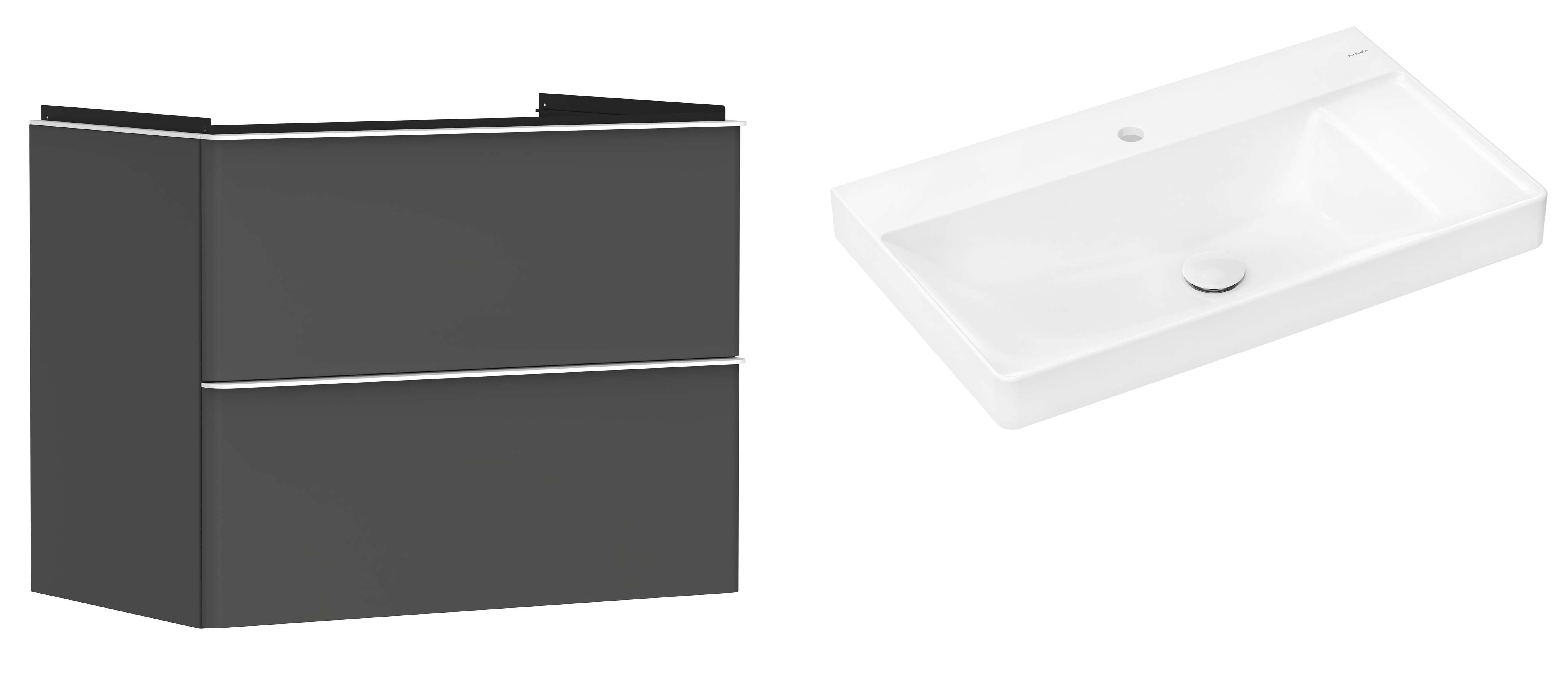 Set kast Hansgrohe Xelu Q 54028700, wastafel Hansgrohe Xelu Q 61024450