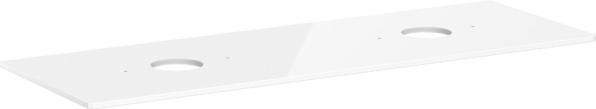 Hansgrohe Xelu Q badkamerblad op kast 156x55 cm wit 54119050
