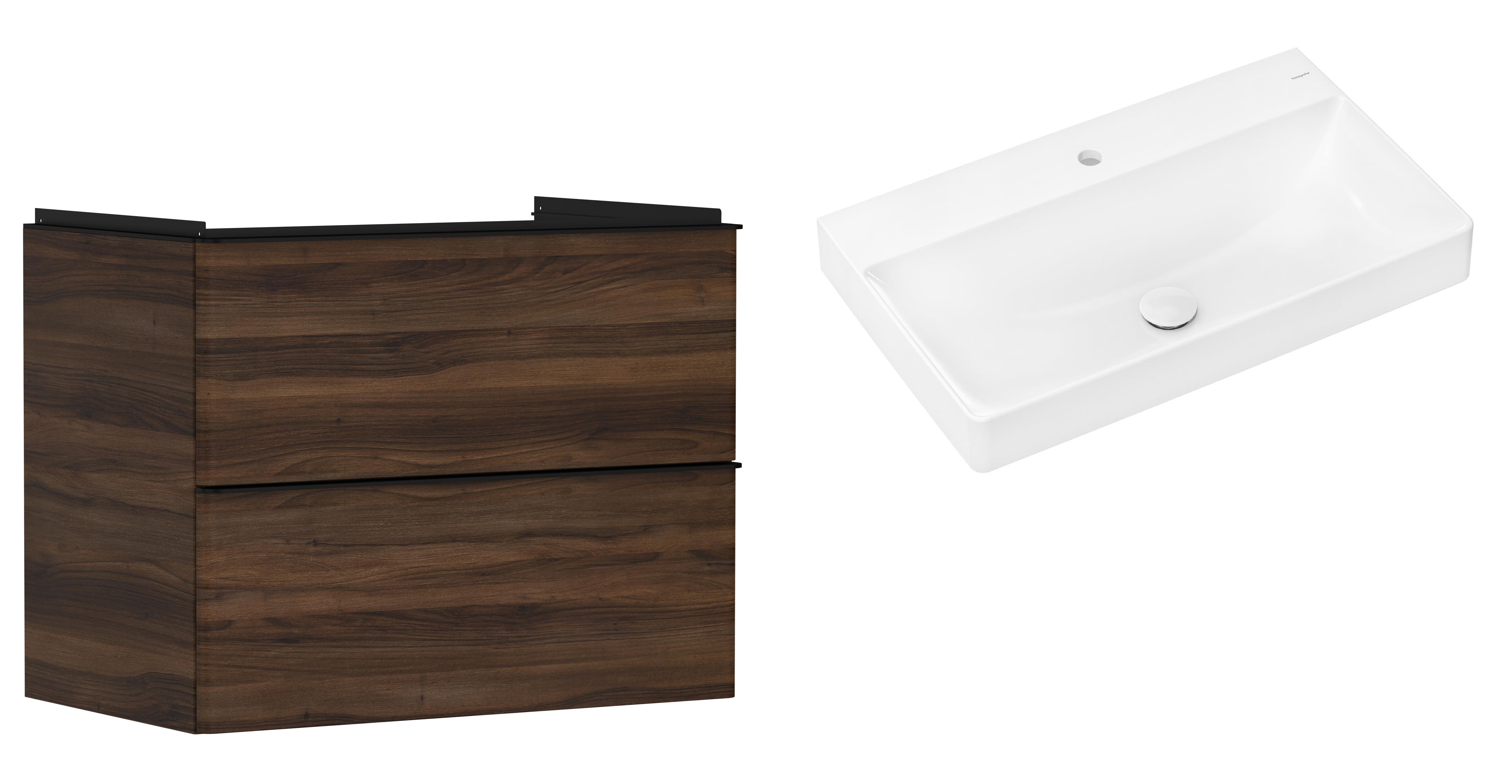 Set kast Hansgrohe Xelu Q 54030670, wastafel Hansgrohe Xelu Q 61020450