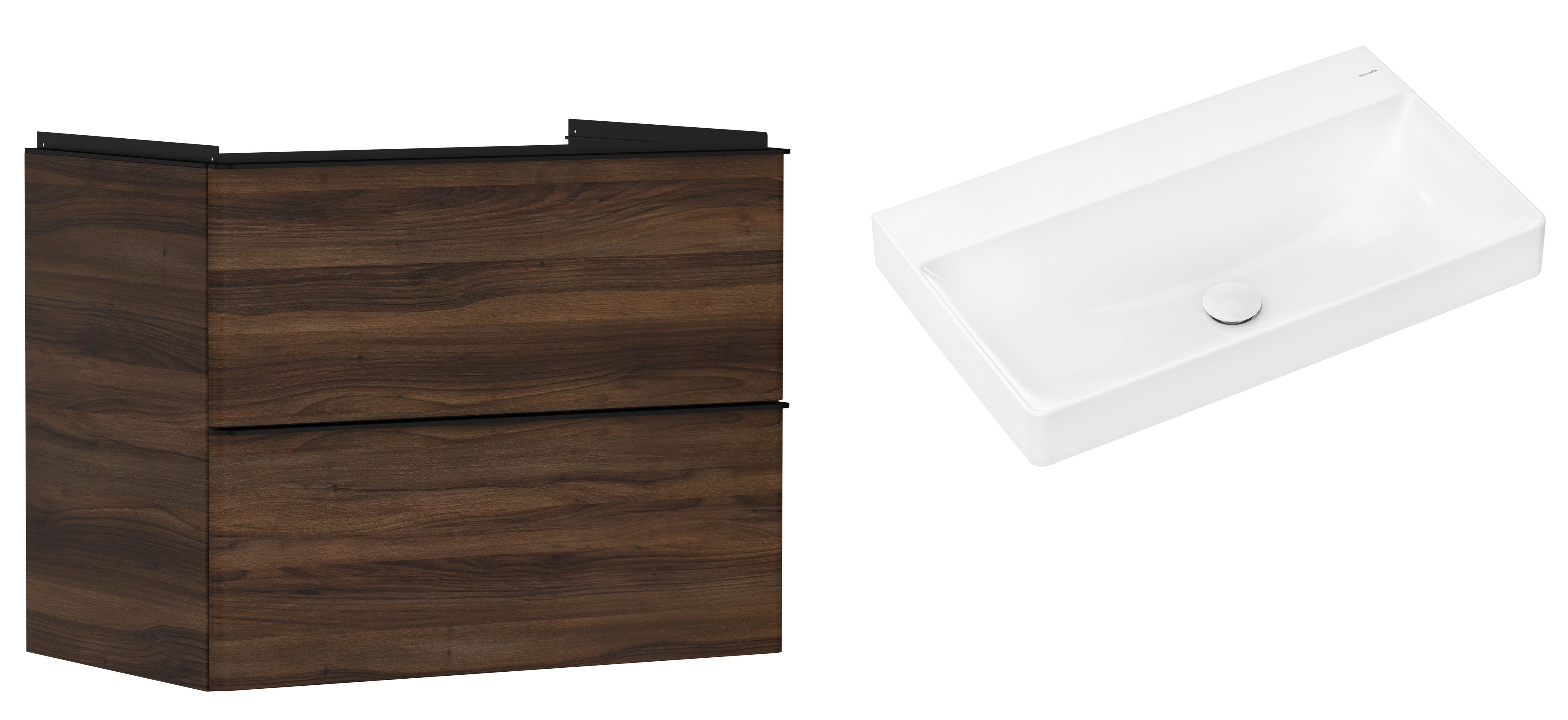 Set kast Hansgrohe Xelu Q 54030670, wastafel Hansgrohe Xelu Q 61021450