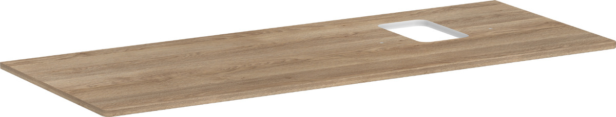 Hansgrohe Xelu Q badkamerblad op kast 136x55 cm eik 54124230