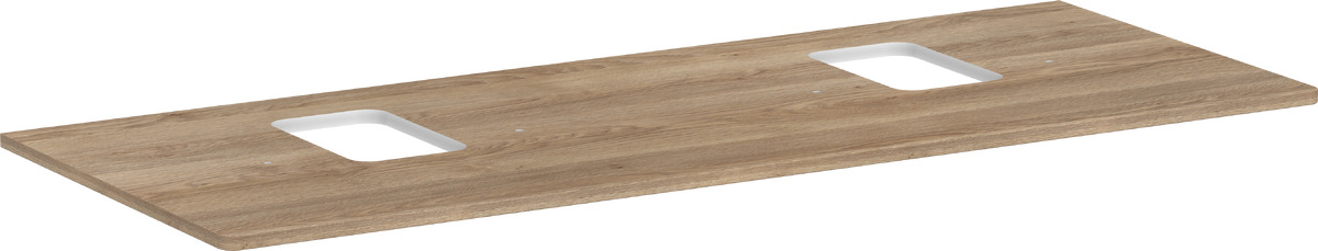 Hansgrohe Xelu Q badkamerblad op kast 136x55 cm eik 54125230