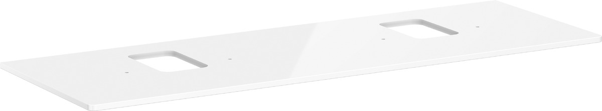 Hansgrohe Xelu Q badkamerblad op kast 156x55 cm wit 54126050