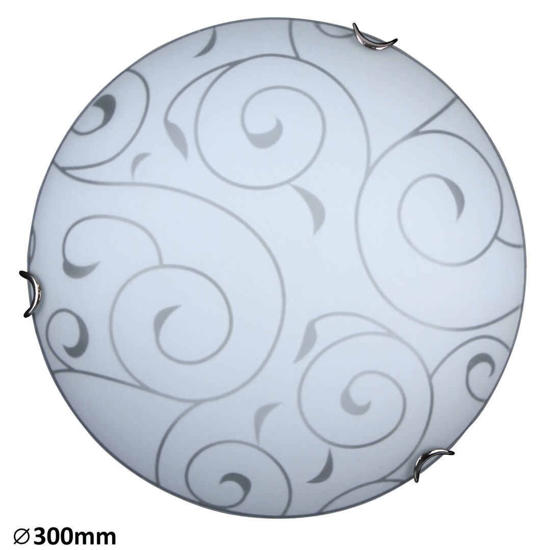 Rabalux Harmony plafond 1x60 W wit-chroom-patroon 3852