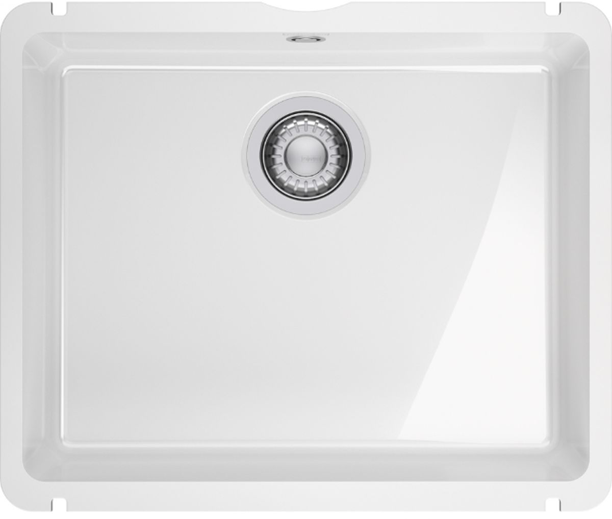 Franke KubusX keramische spoelbak 50.5x40 cm wit 126.0738.290