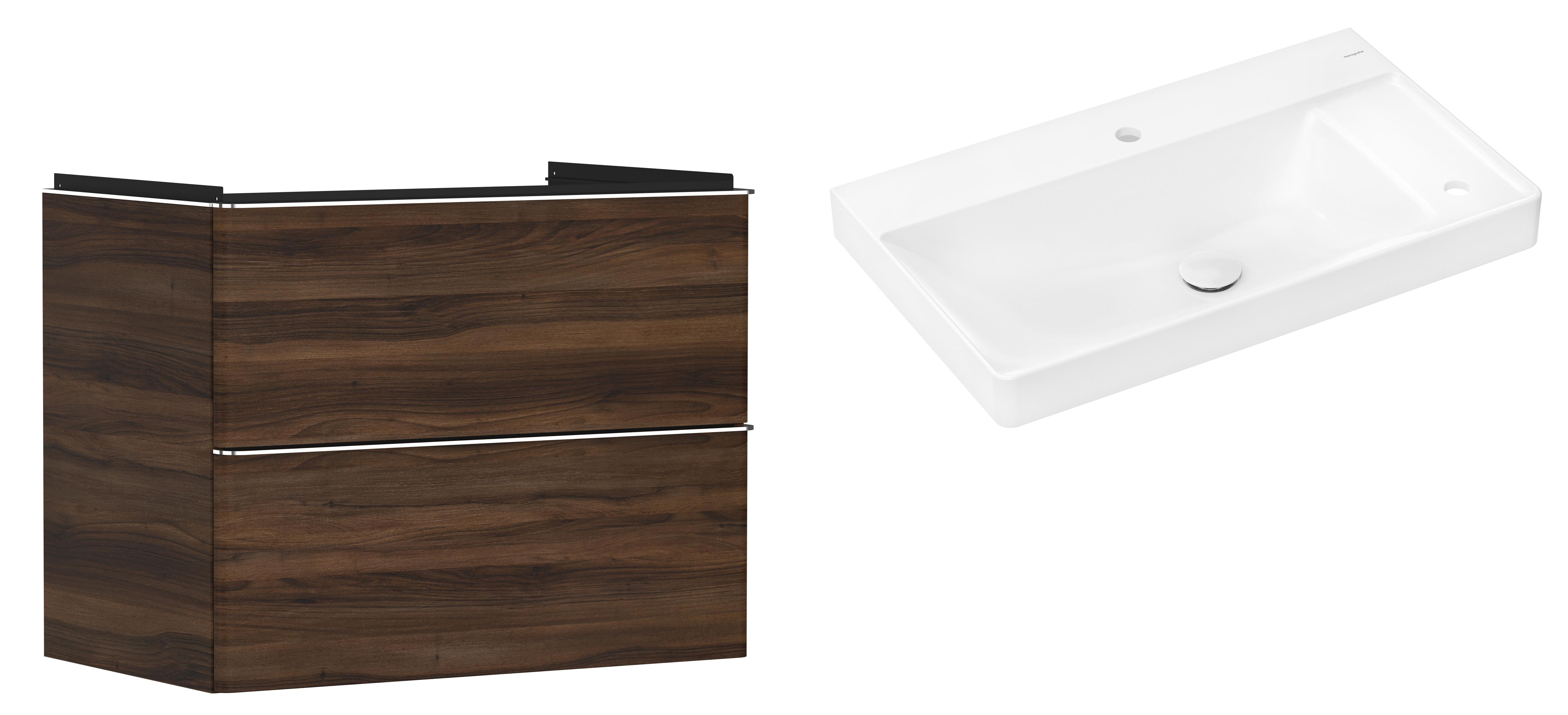 Set kast Hansgrohe Xelu Q 54030000, wastafel Hansgrohe Xelu Q 61025450