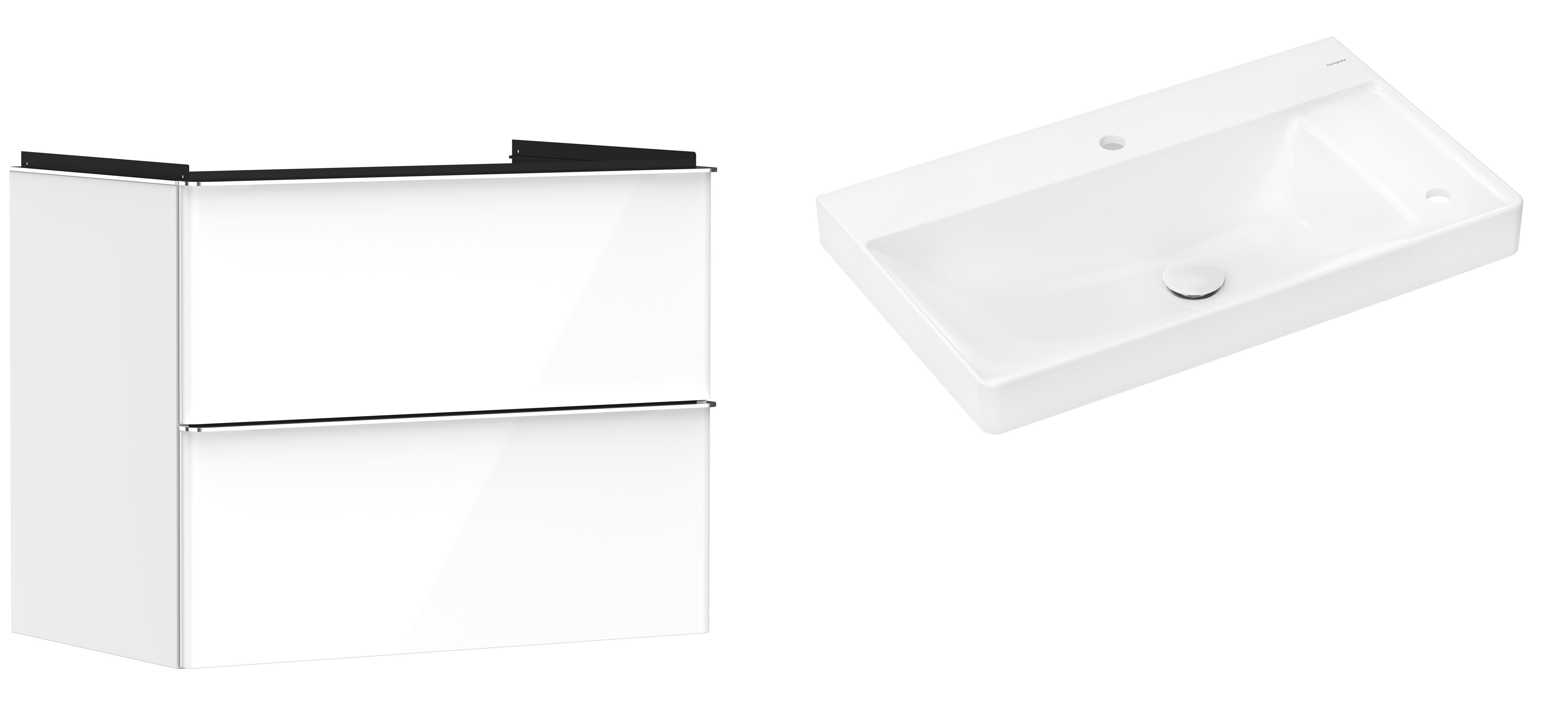 Set kast Hansgrohe Xelu Q 54027000, wastafel Hansgrohe Xelu Q 61025450