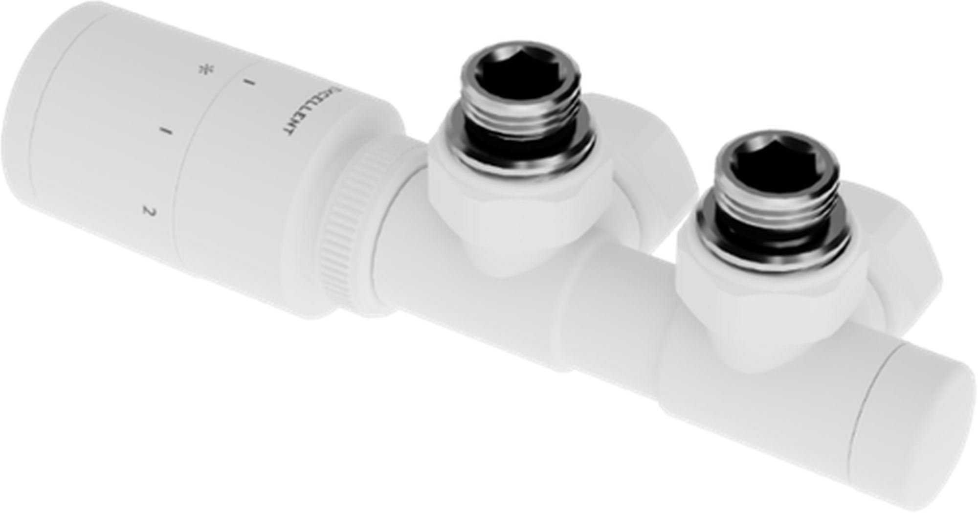 Excellent Caldo thermostatische combinatie-afsluiting wit GREX.CA50.L.ZT.WH