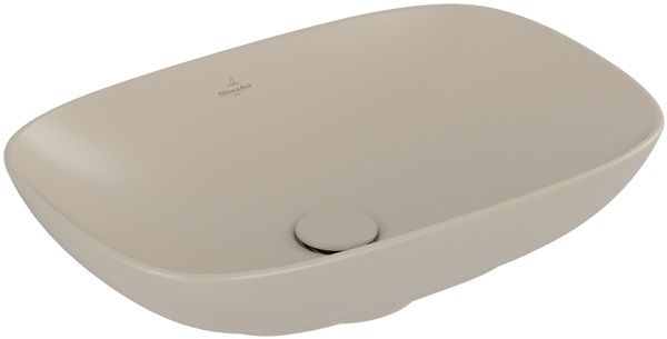 Villeroy & Boch Loop & Friends wastafel 56x38 cm rechthoekig opbouw mat 4A4900AM