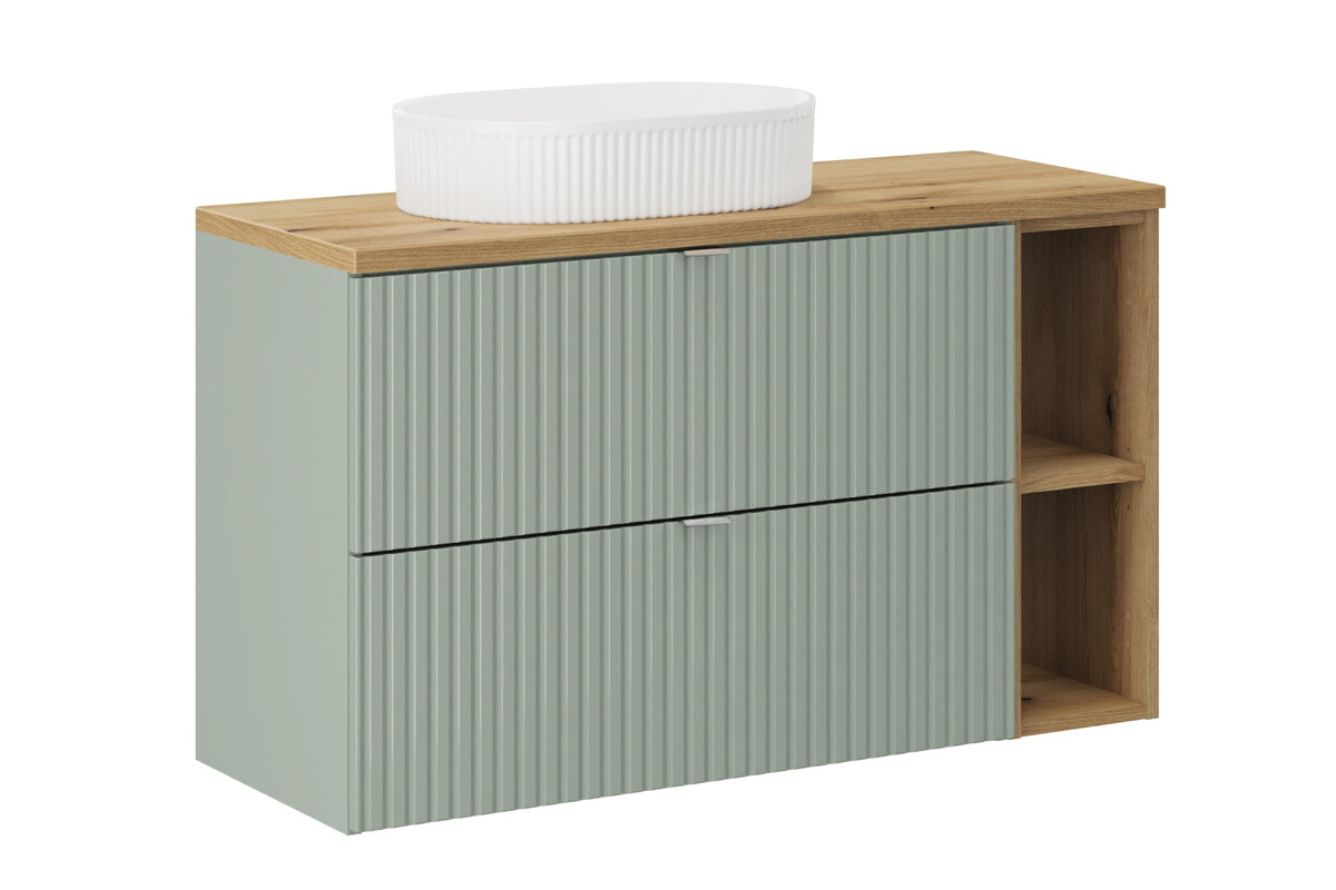 Set kast Comad Line Reed Green LINE REED GREEN D 82-80-2S, wastafel Comad Beyond BEYOND 5 WHITE ( E-6564 ), NOVA OAK 81-20-39, NOVA OAK A 89-100