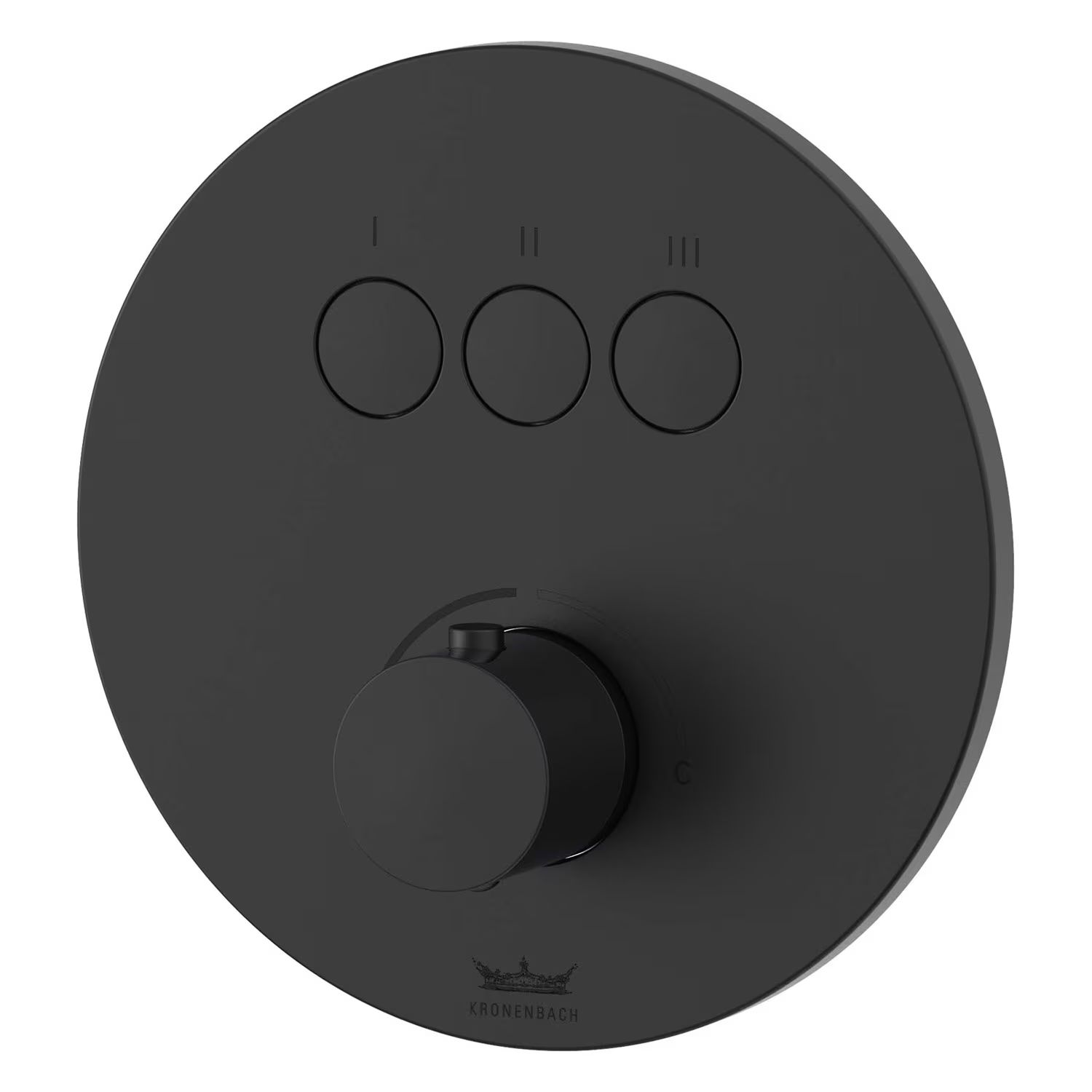 Kronenbach Smart Push bad- en douchekraan inbouw zwart 19043003SM