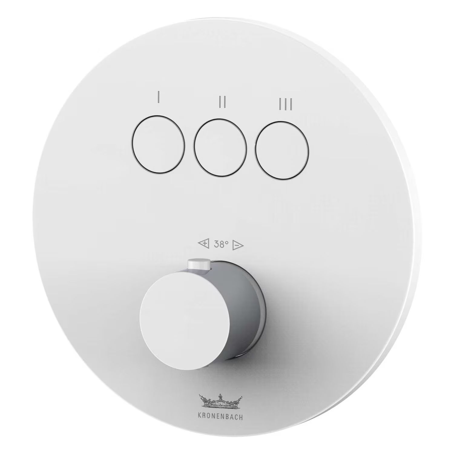 Kronenbach Smart Push bad- en douchekraan inbouw wit 19043003WM