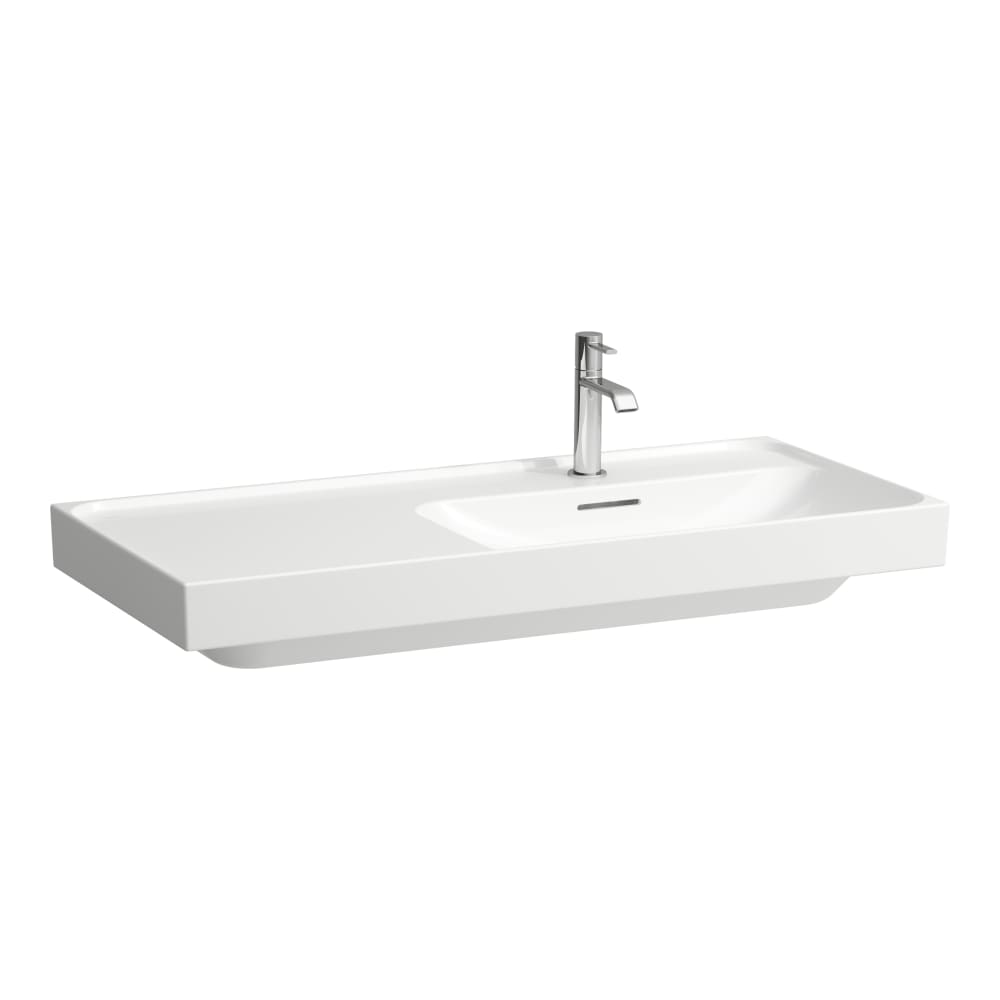 Laufen Meda wastafel 100x46 cm rechthoekig meubel wit glans H8171170001091