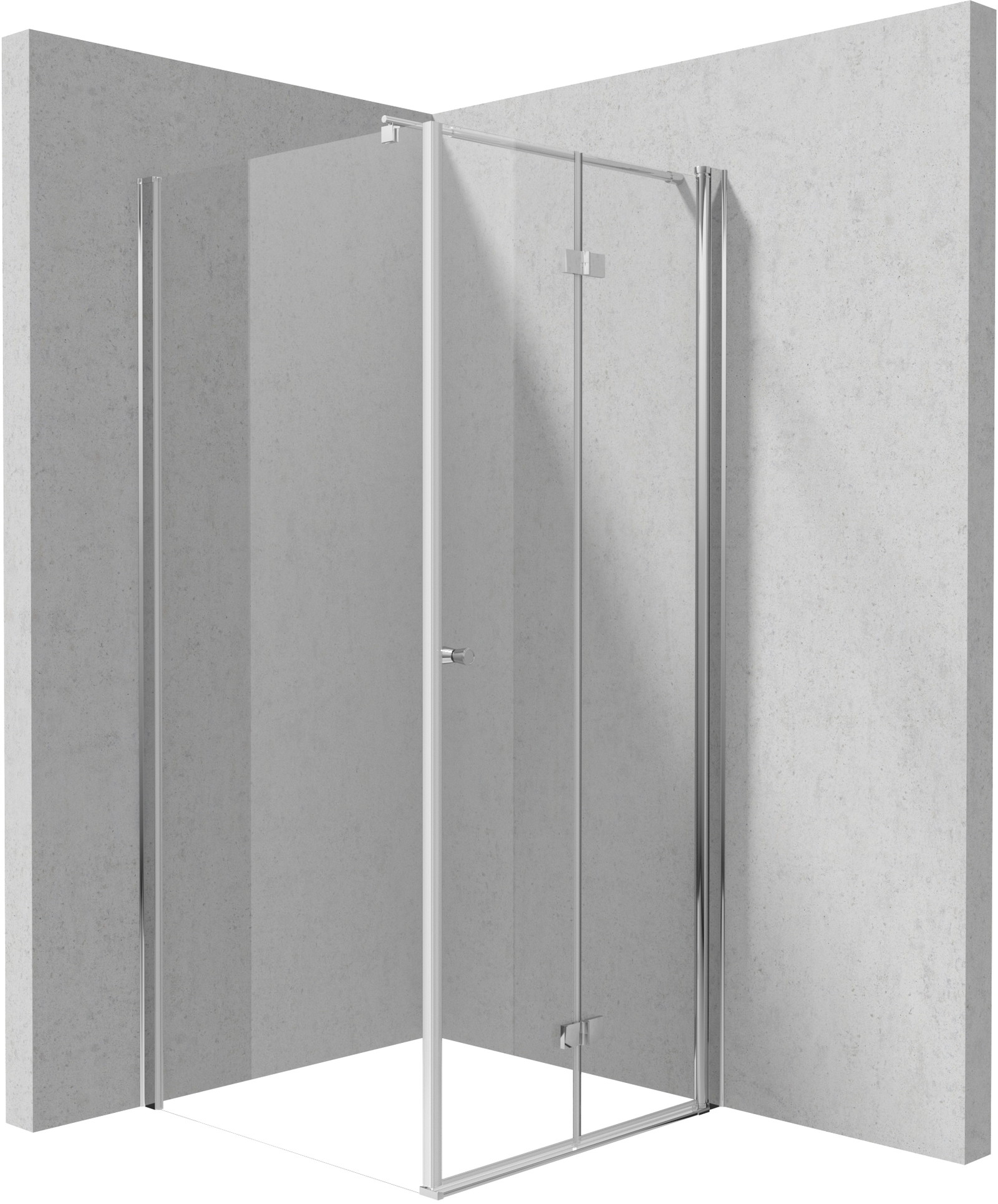 Deante Kerria Plus douchecabine 90x90 cm vierkant chroom glans/helder glas KKN0X09S09