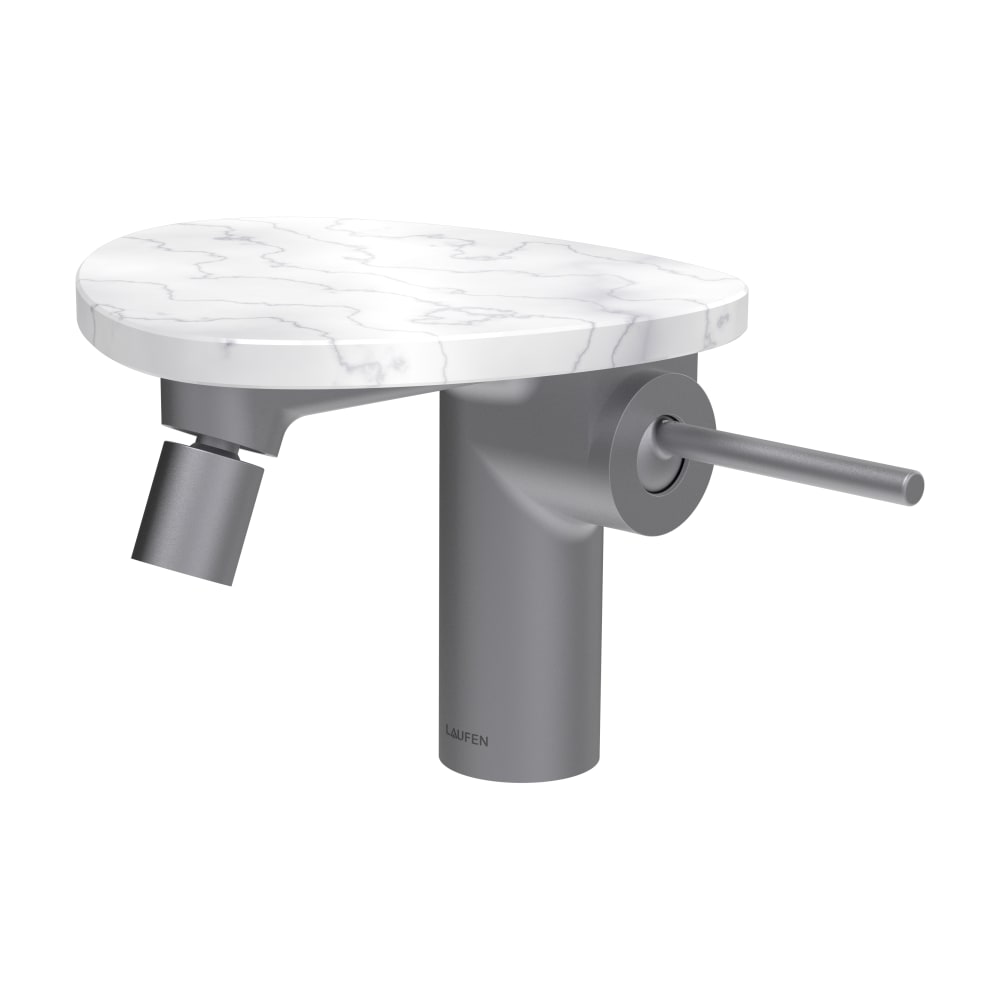 Laufen Ada bidetkraan staand wit-staal HF506710505060