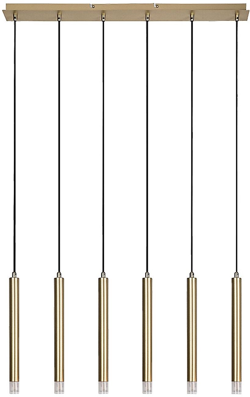 Rabalux Ramira hanglamp 6x5 W doorzichtig-gouden 72363