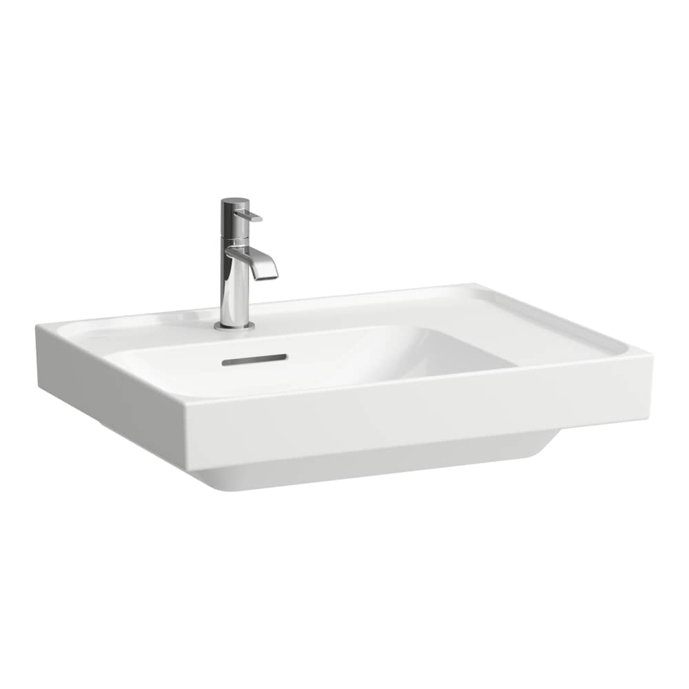 Laufen Meda wastafel 60x46 cm rechthoekig meubel wit mat H8181117571091