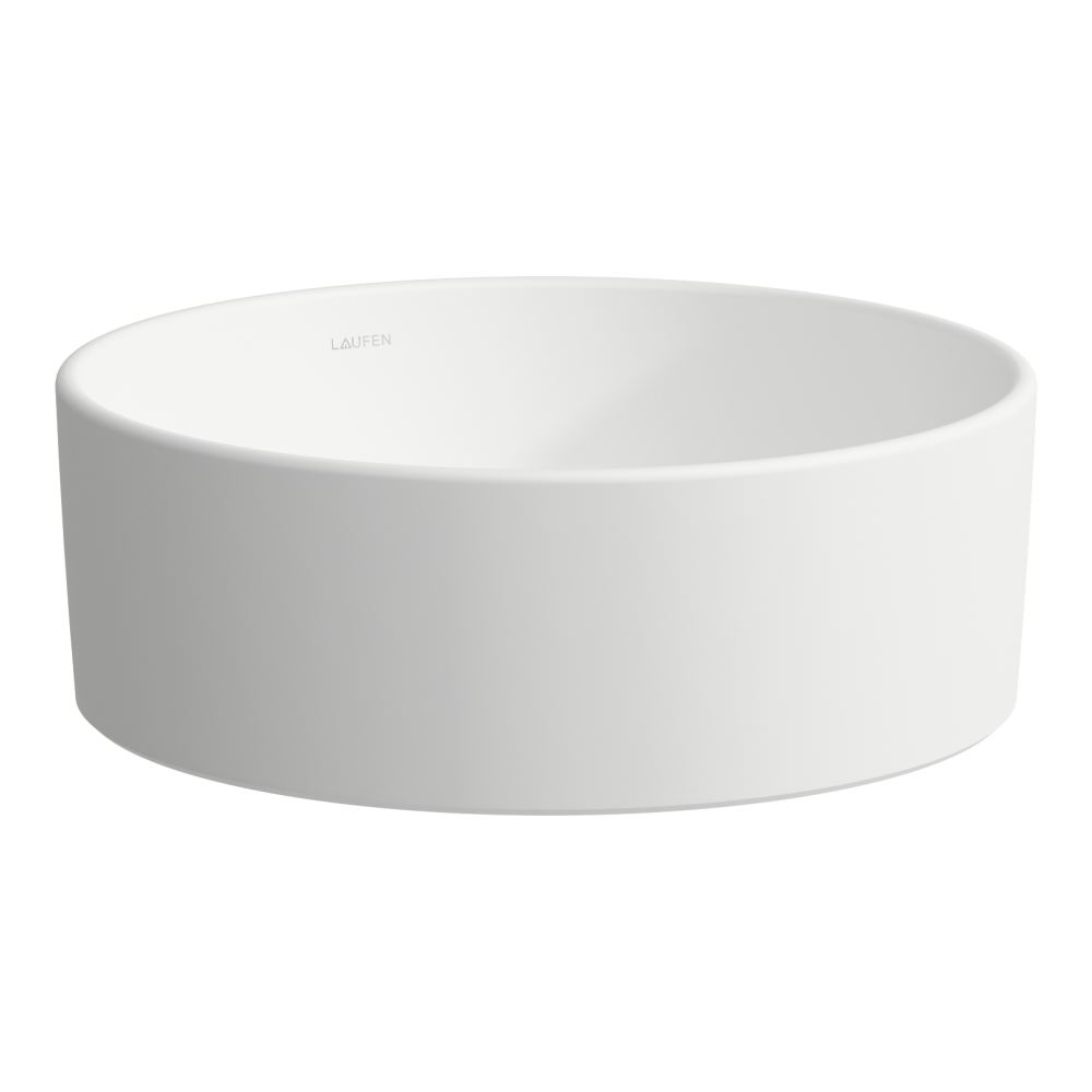 Laufen Savoy wastafel 38x38 cm rond opbouw wit mat H8129417571121