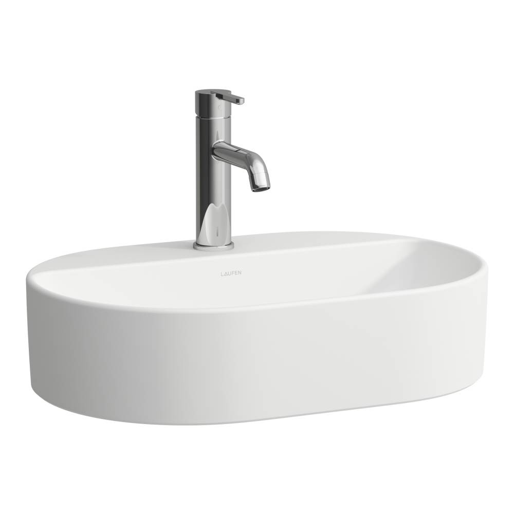 Laufen Savoy wastafel 55x38 cm ovaal opbouw wit mat H8129457571111