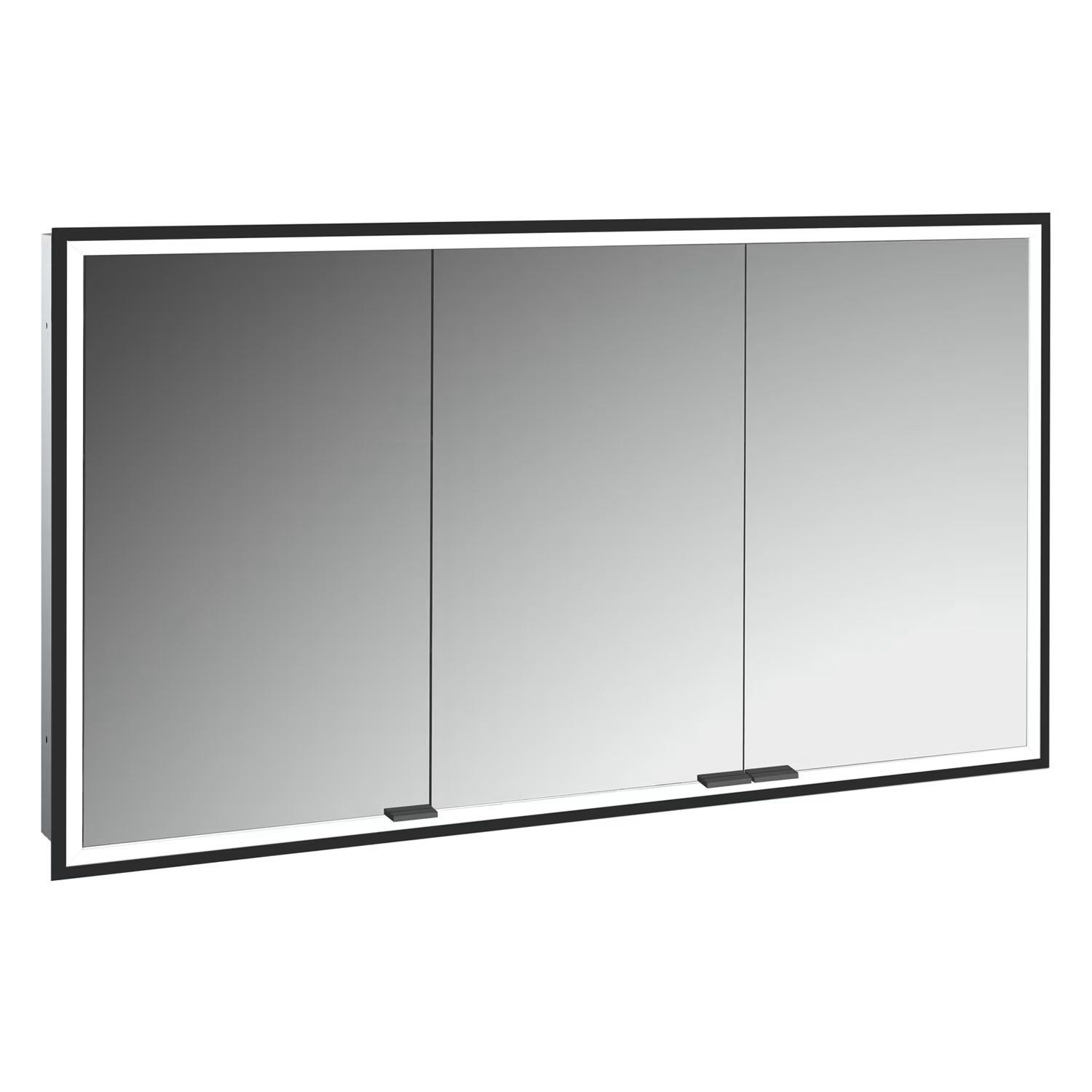 Kronenbach Cube 2.0 kast 120x17x70 cm met spiegel zwart KB100228MB