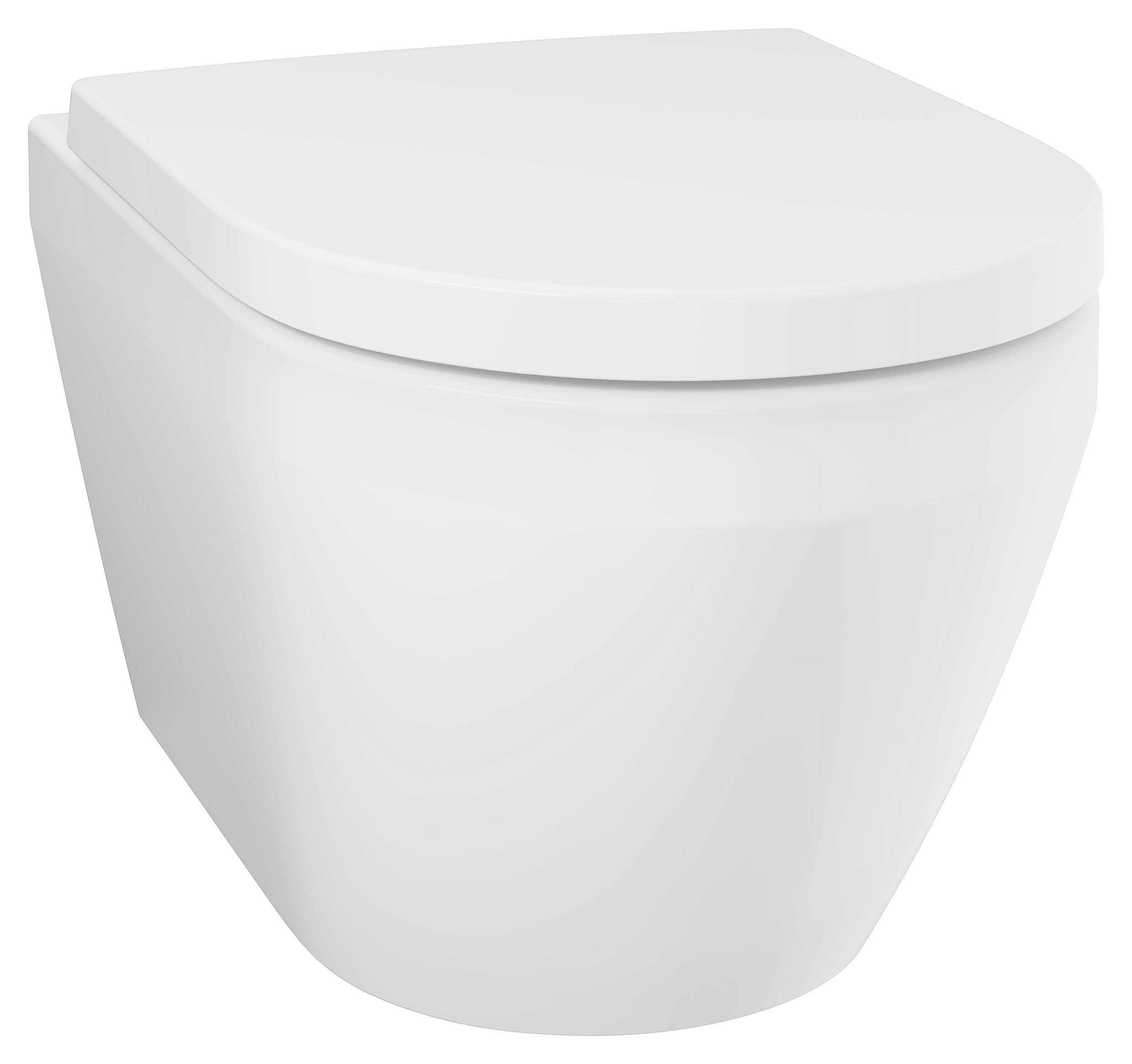 Grohe Euro Ceramic toiletpot met softclose toiletbril hangend zonder kraag met vortexspoeling wit glans 102510SH00