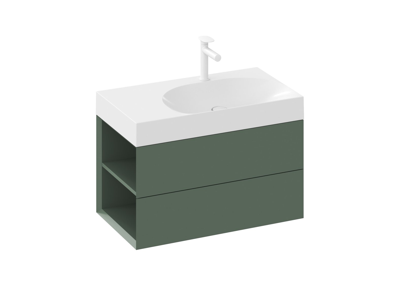 Ravak Lite kast 80x45x43 cm hangend onder de wastafel groen X000001876