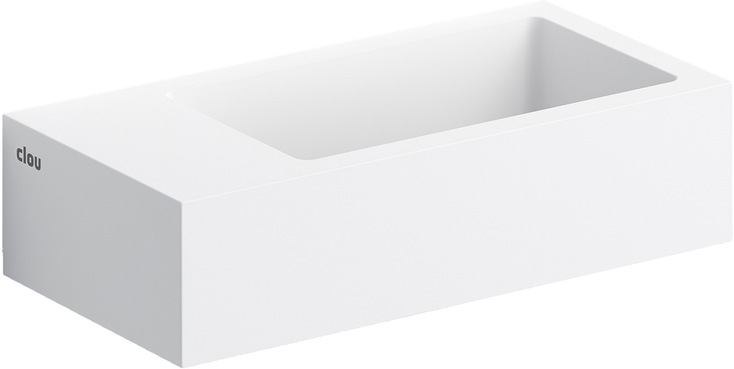 Clou Flush wastafel 36x18 cm rechthoekig klassiek-opbouw wit mat CL/03.13032