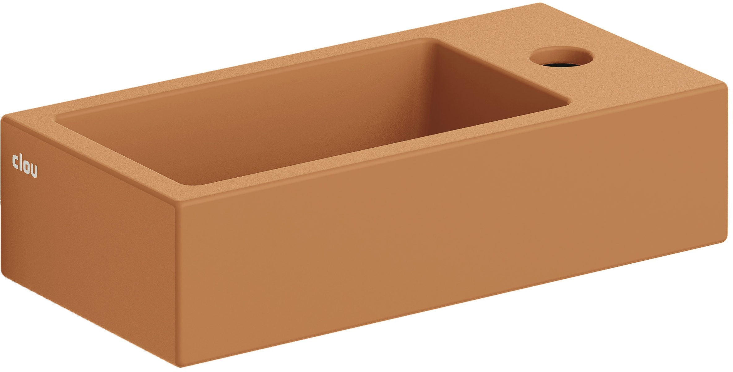 Clou Flush wastafel 36x18 cm rechthoekig klassiek-opbouw brons/beige mat CL/03.36030