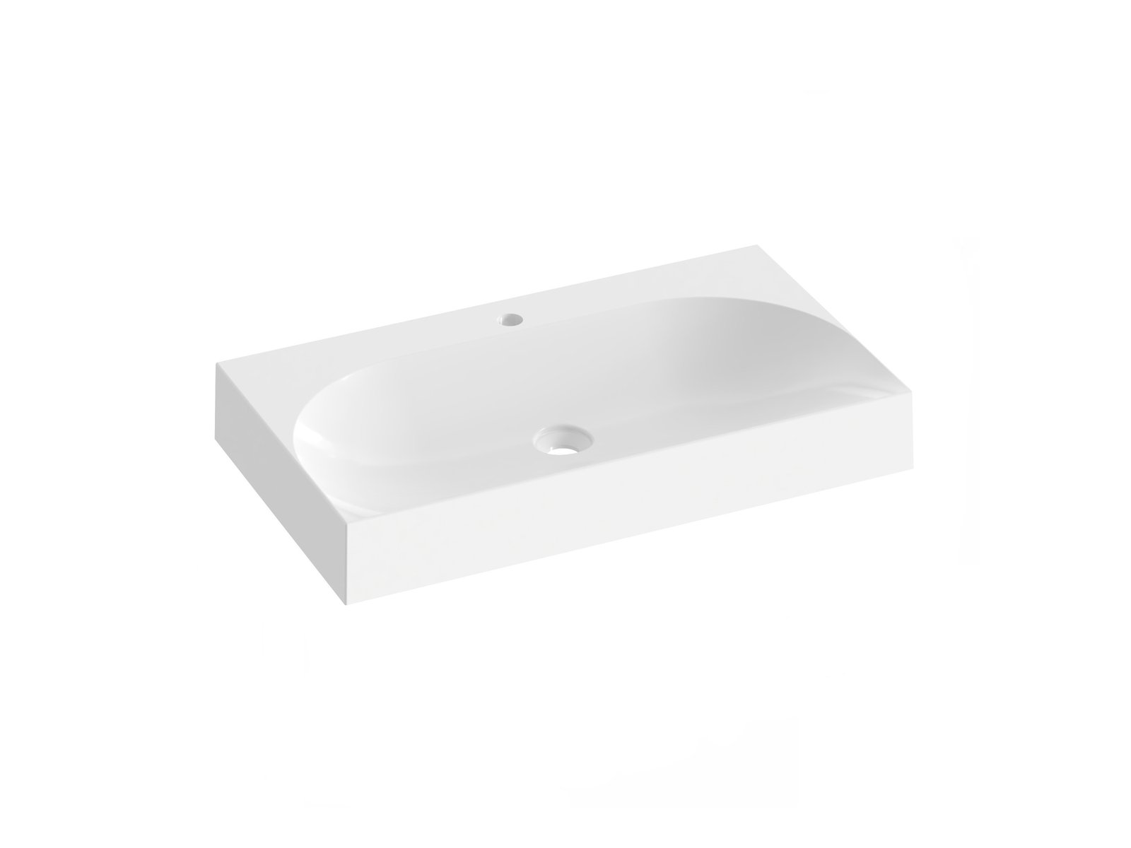 Ravak Lite wastafel 80x45 cm rechthoekig meubel wit glans XJX01280005