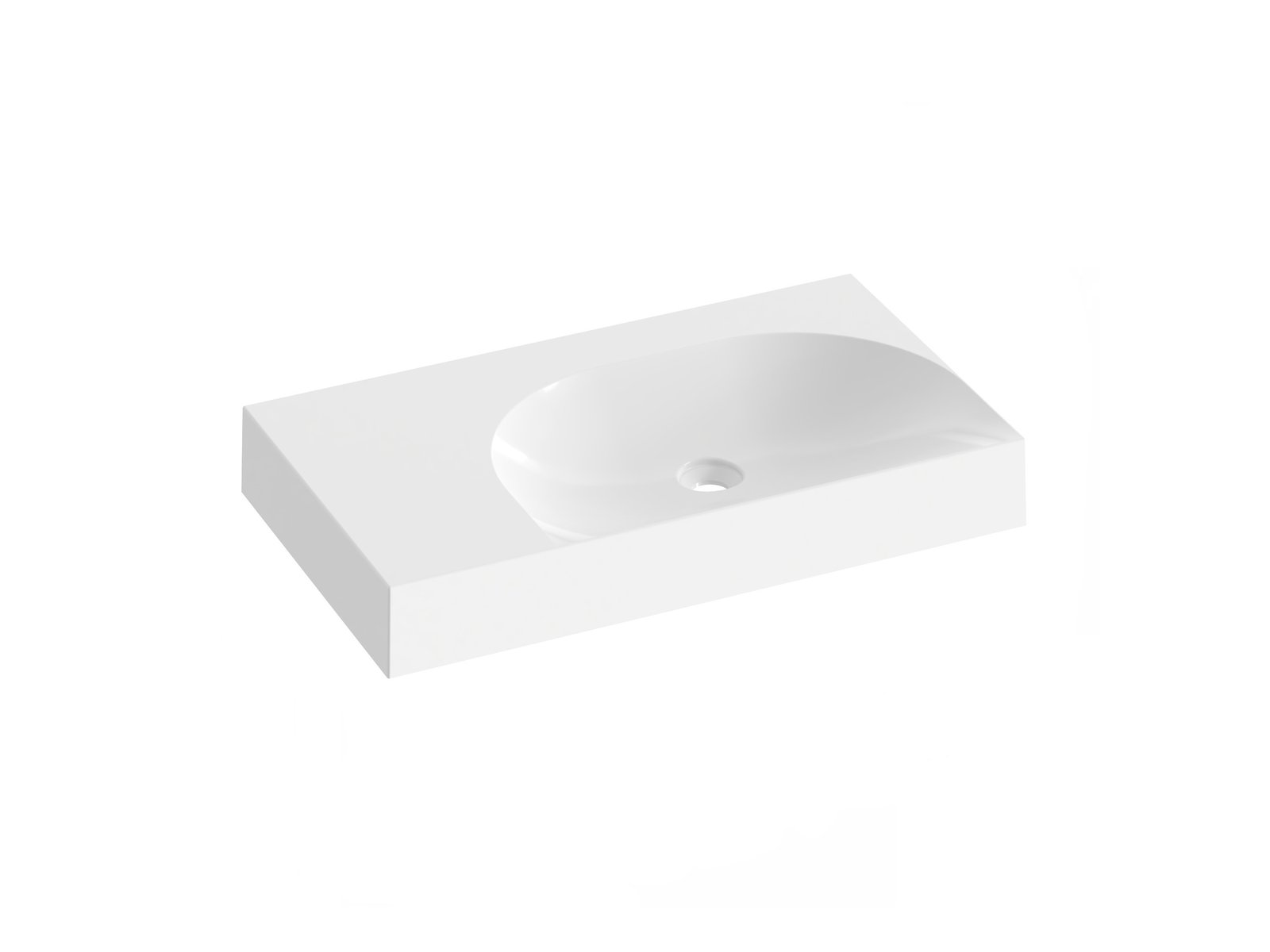 Ravak Lite wastafel 80x45 cm rechthoekig meubel wit glans XJXL1380001