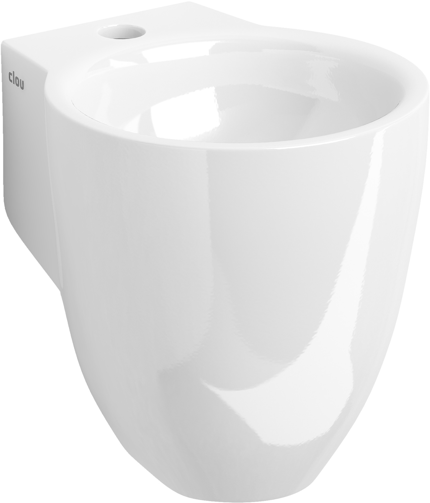 Clou Flush wastafel 31.5x27 cm rond klassiek wit glans CL/03.03060