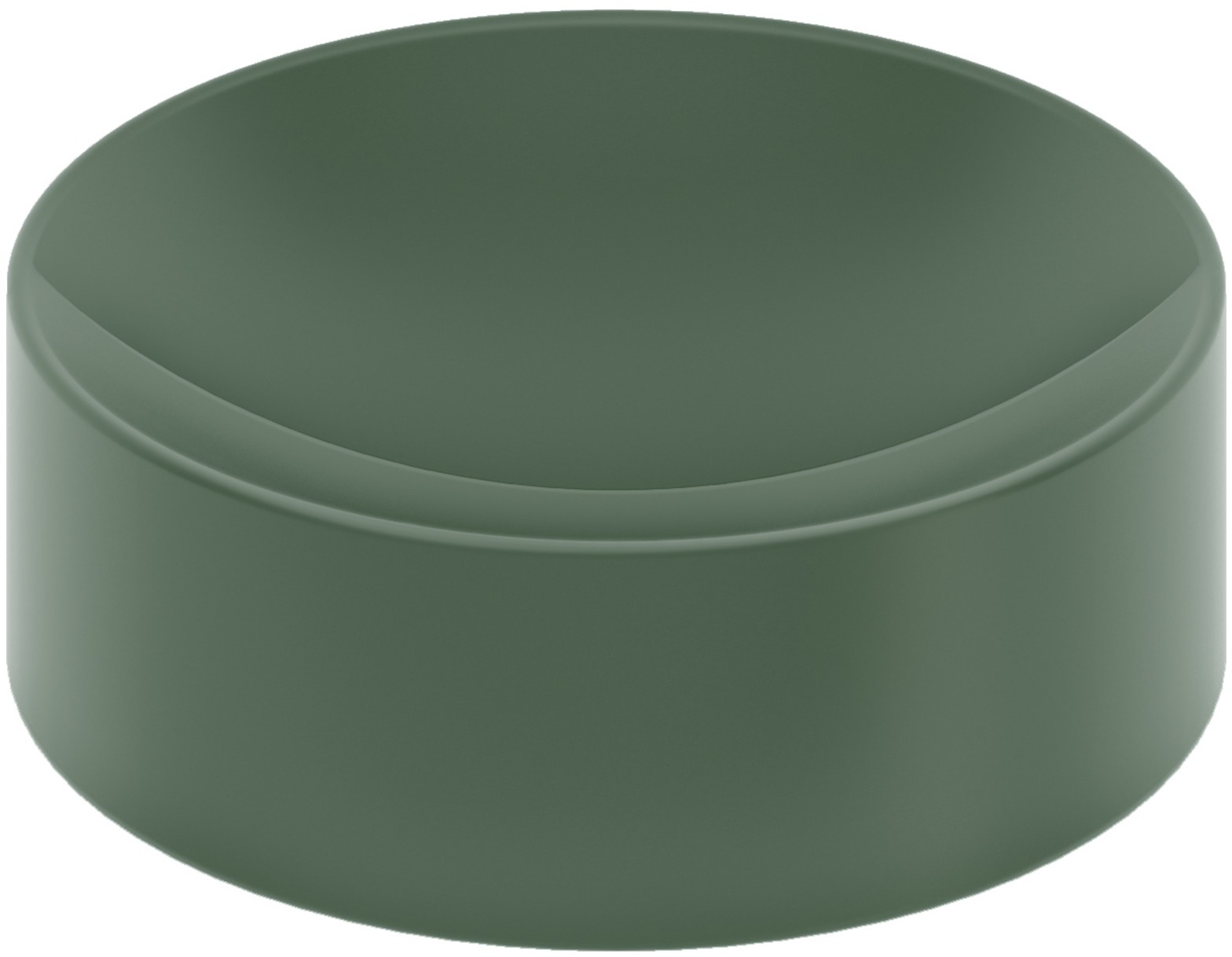 Clou Vale wastafel 22x22 cm rond opbouw groen mat CL/03.42164