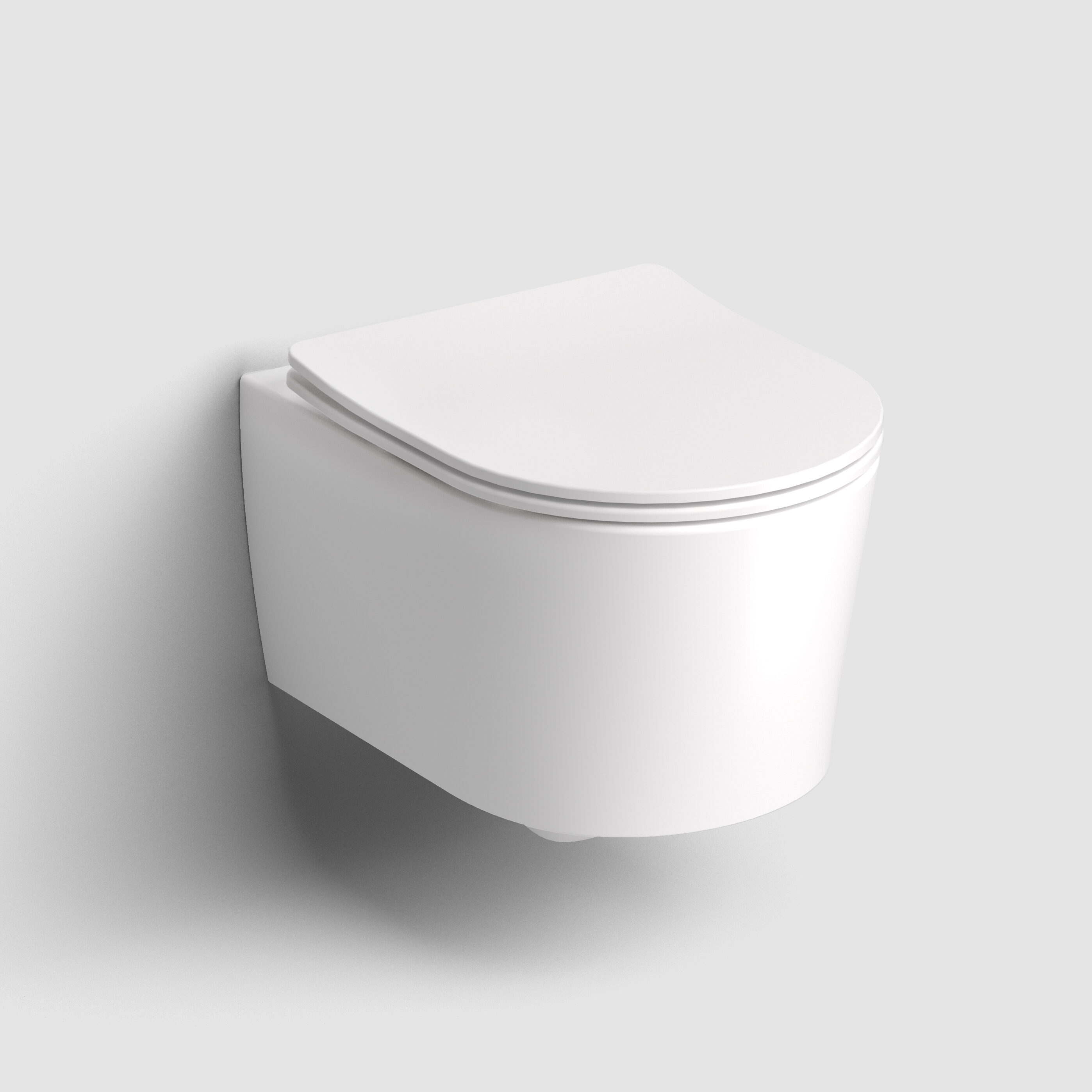 Clou InBe toiletpot met softclose toiletbril hangend zonder kraag wit mat IB/04.01141.20