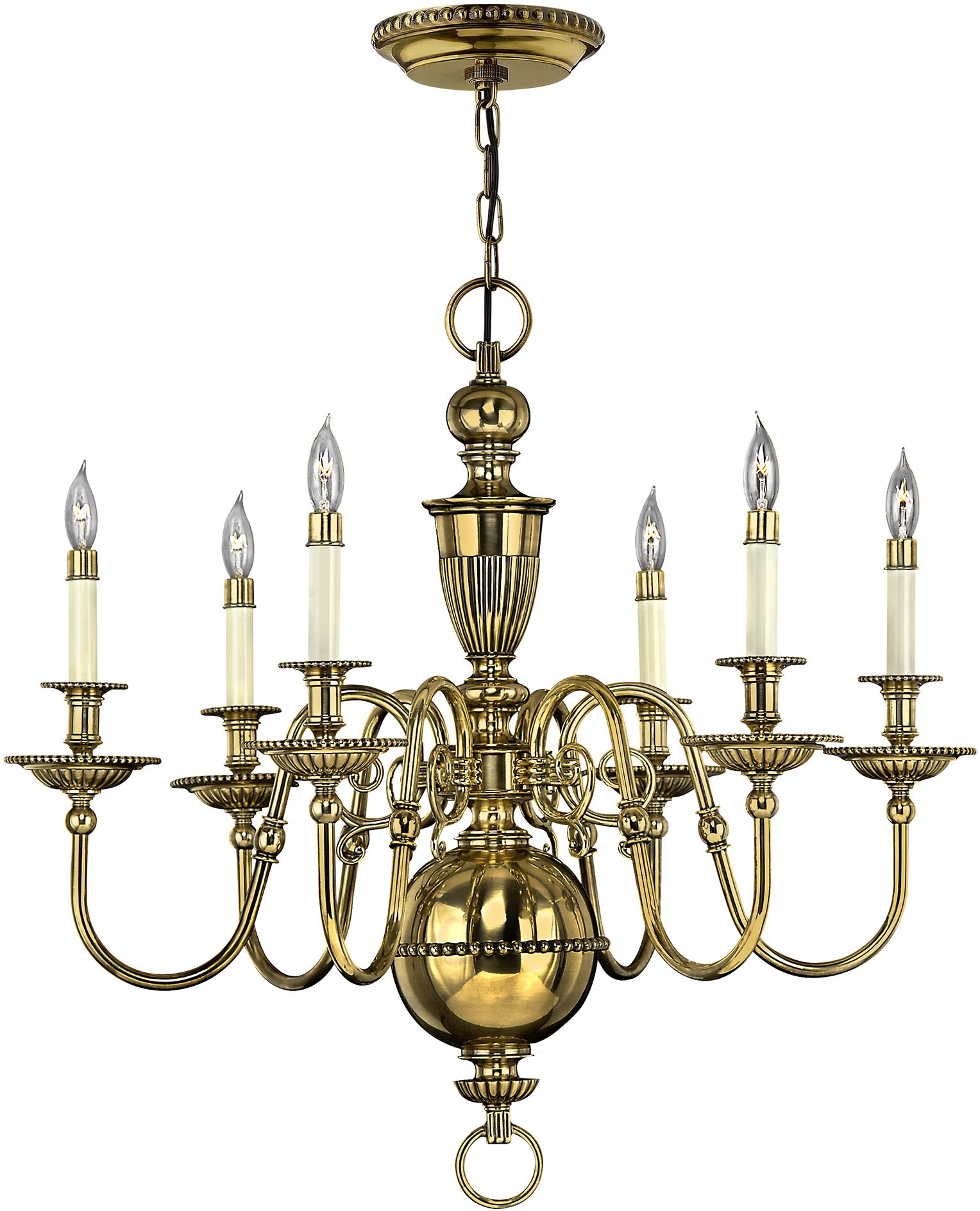 Elstead Lighting Cambridge hanglamp 6x40 W messing HK-CAMBRIDGE6