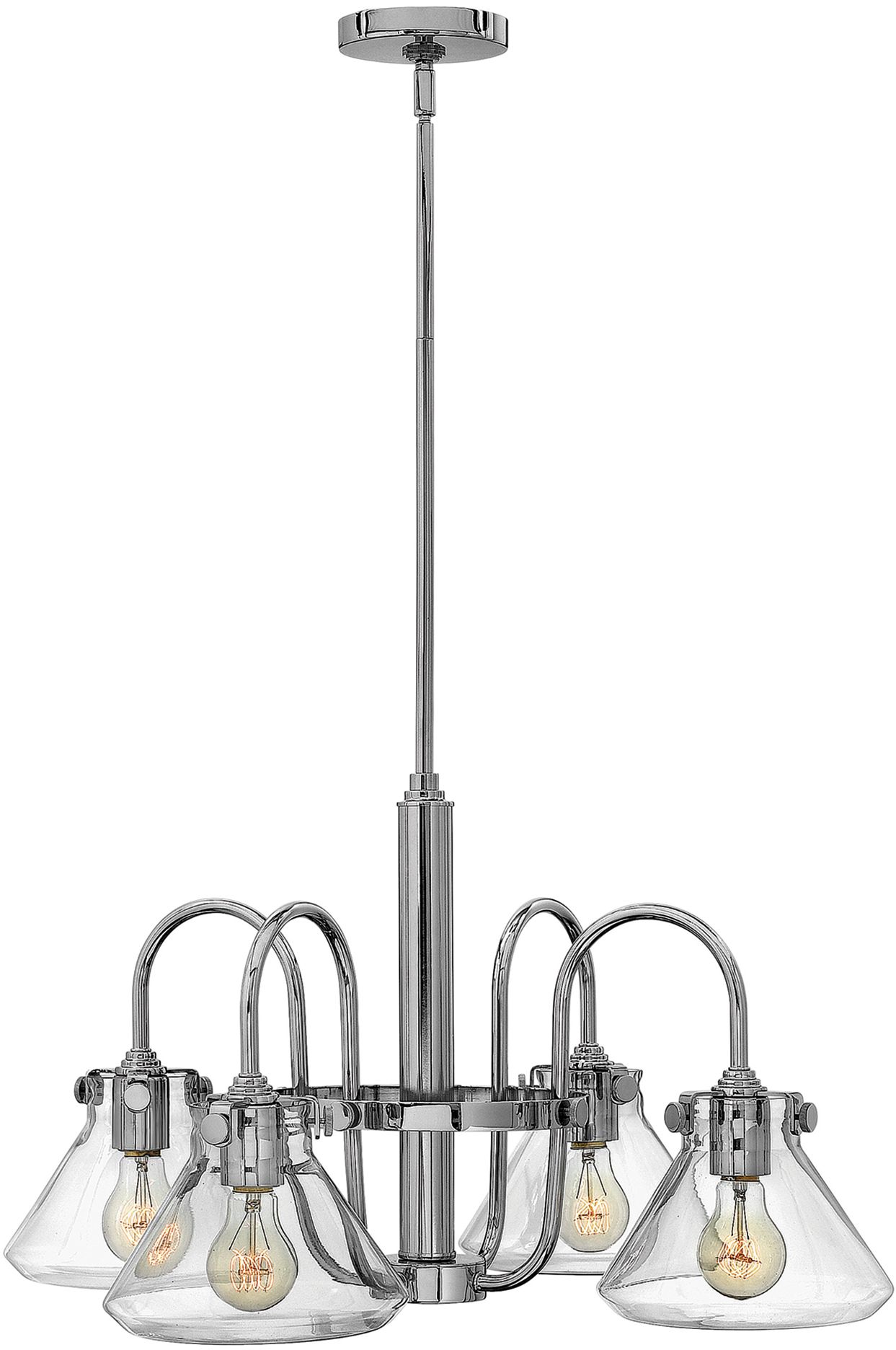 Elstead Lighting Congress hanglamp 4x60 W chroom HK-CONGRESS4-A-CM