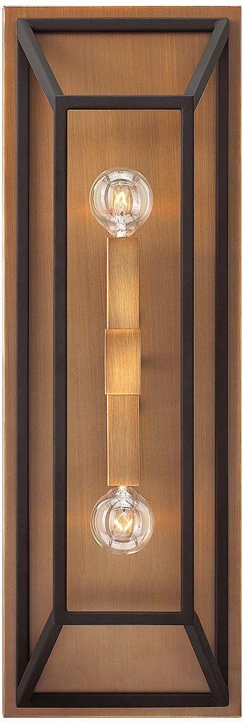Elstead Lighting Fulton wandlamp 2x60 W messing-bruin HK-FULTON2